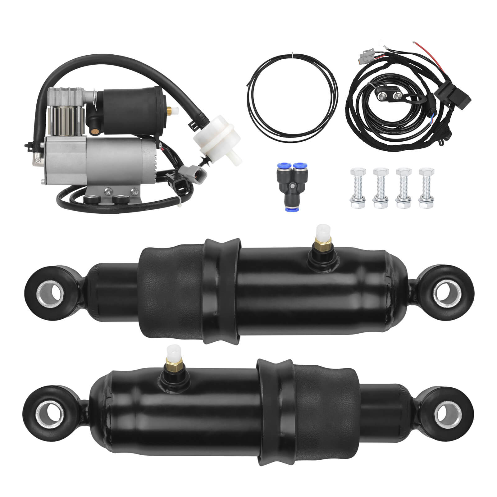 SU000902 Mactions Rear Air Suspension Shocks Kit for Harley Touring '90-'24