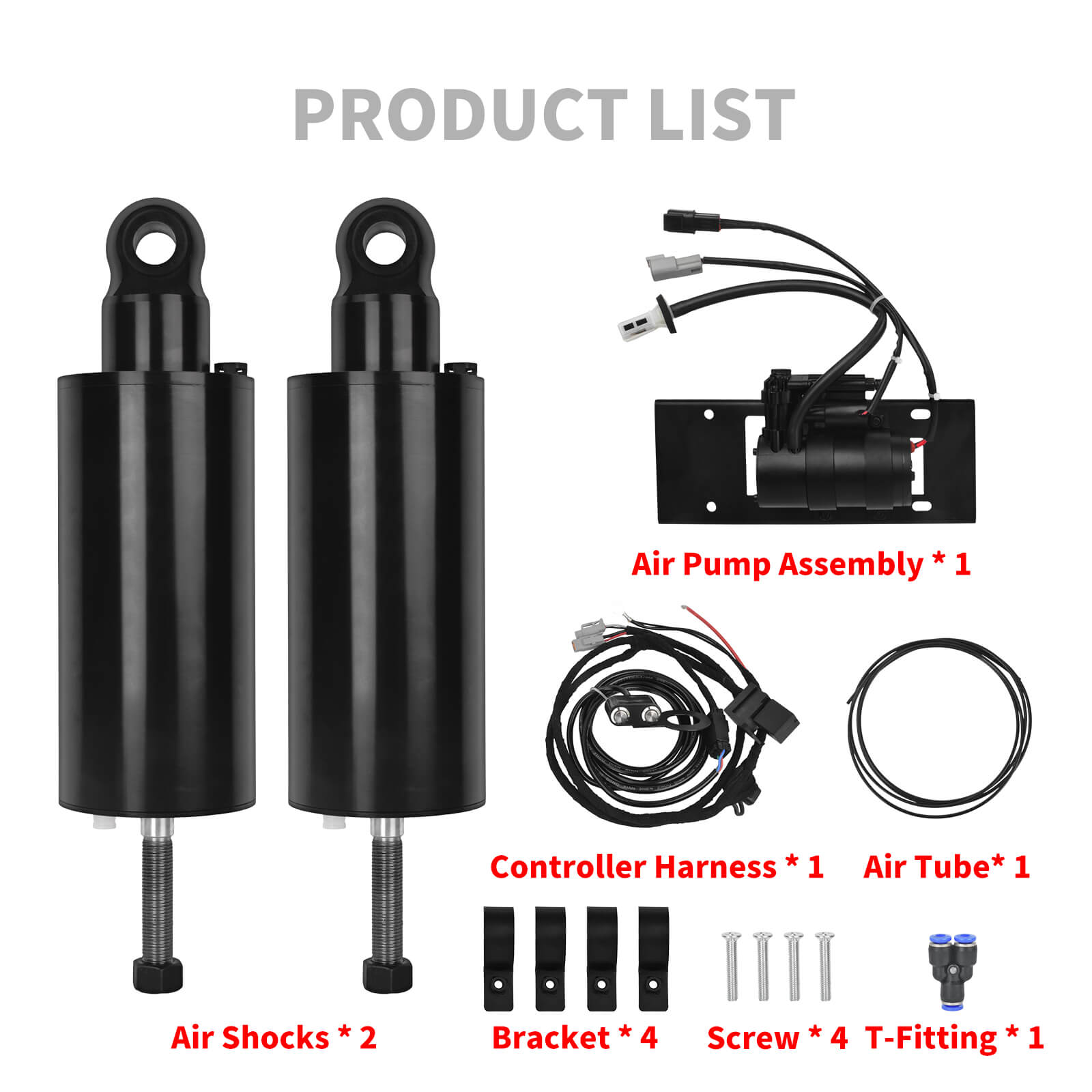 SU000903 mactions Complete Heavy Duty Air Ride Suspension Kit For Harley Softail 2017 - product list