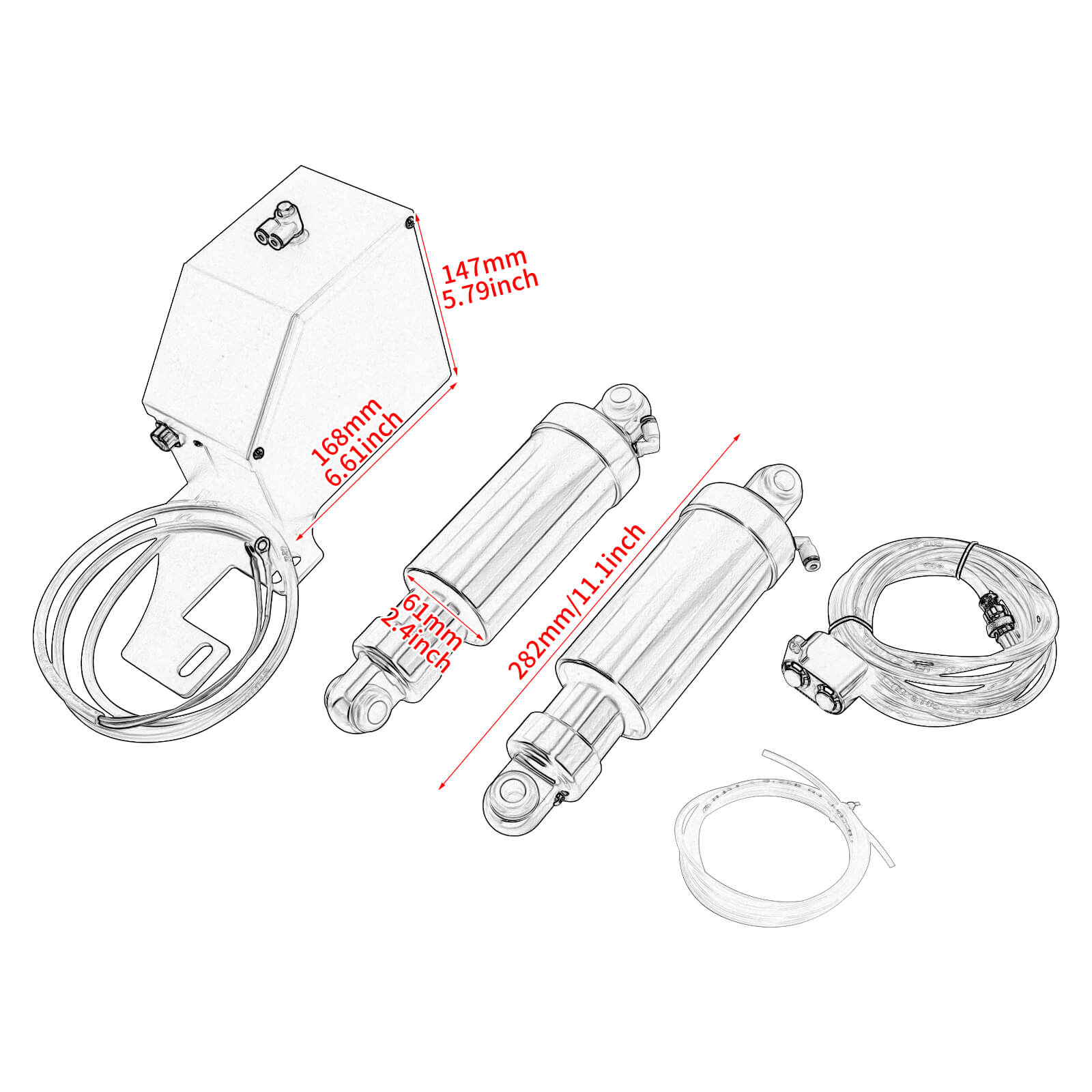 Motorcycle Rear Air Ride Suspension for Harley Touring '94-'18 | Mactions