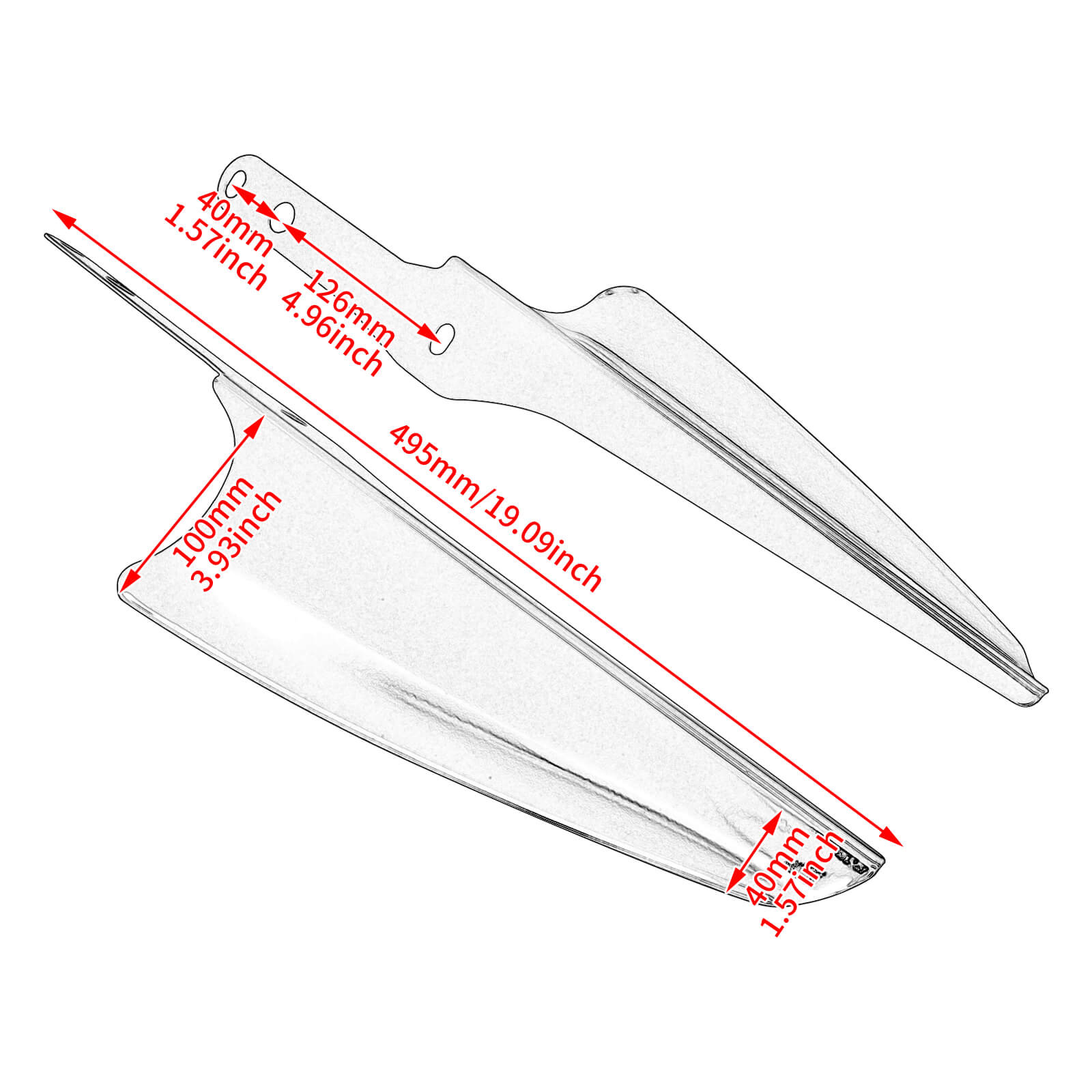 Front Fork Wind Deflectors for Harley 1995-2023 | Mactions