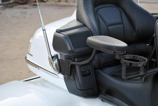 Adjustable Passenger Armrests with Cup Holder for Honda Goldwing 2001-2017 | Mactions