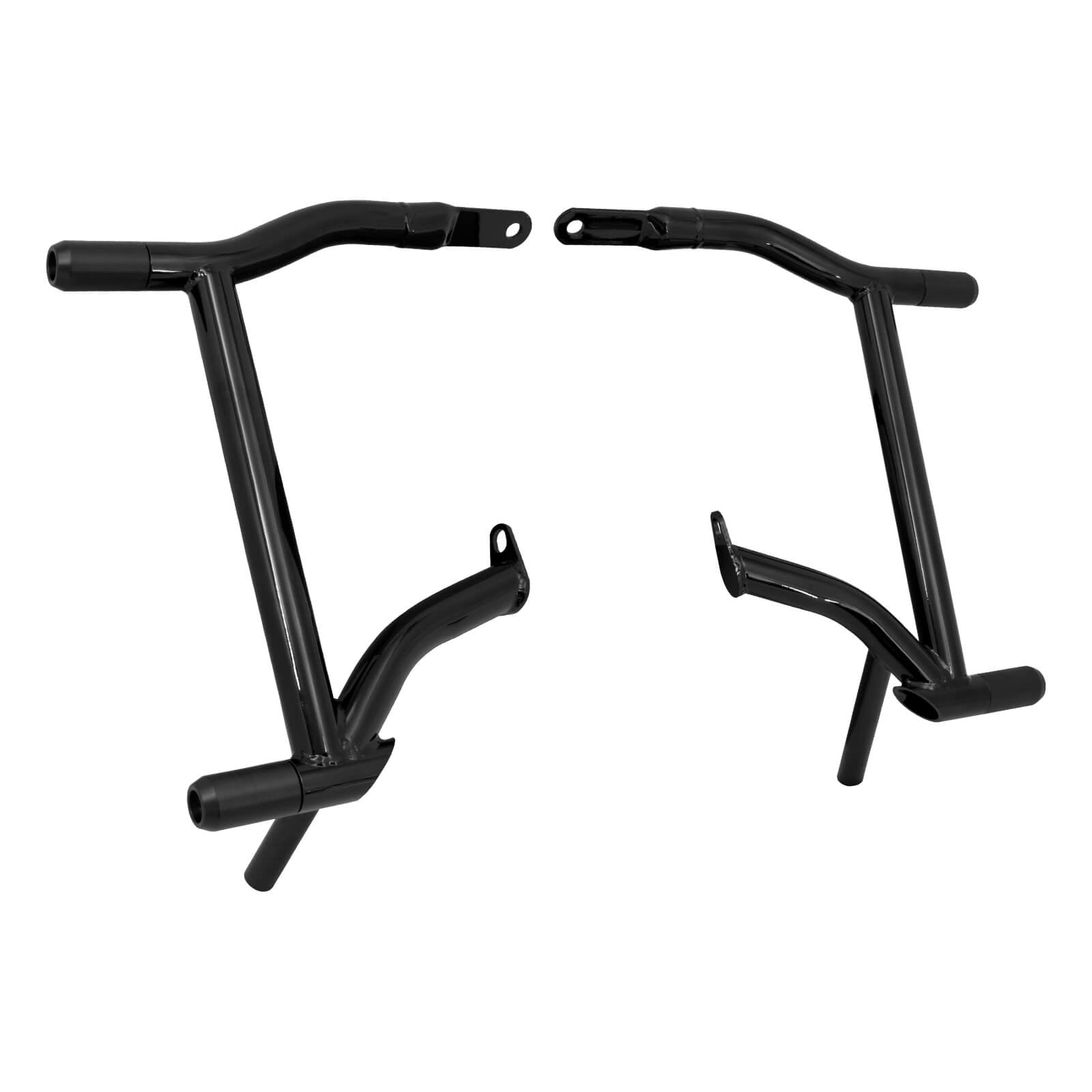 Rear Saddlebag Bracket Guard Crash Bars For Harley Touring CVO Road Glide & Street Glide 2023-2025 – Black Steel Kit