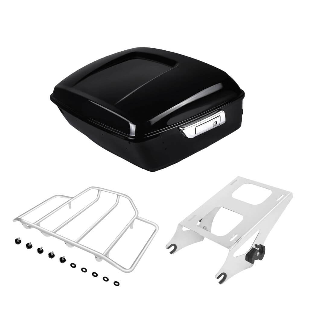 13.5" King Tour Luggage Trunk w/ Luggage Rack For Harley Touring '14-'25 | Mactions