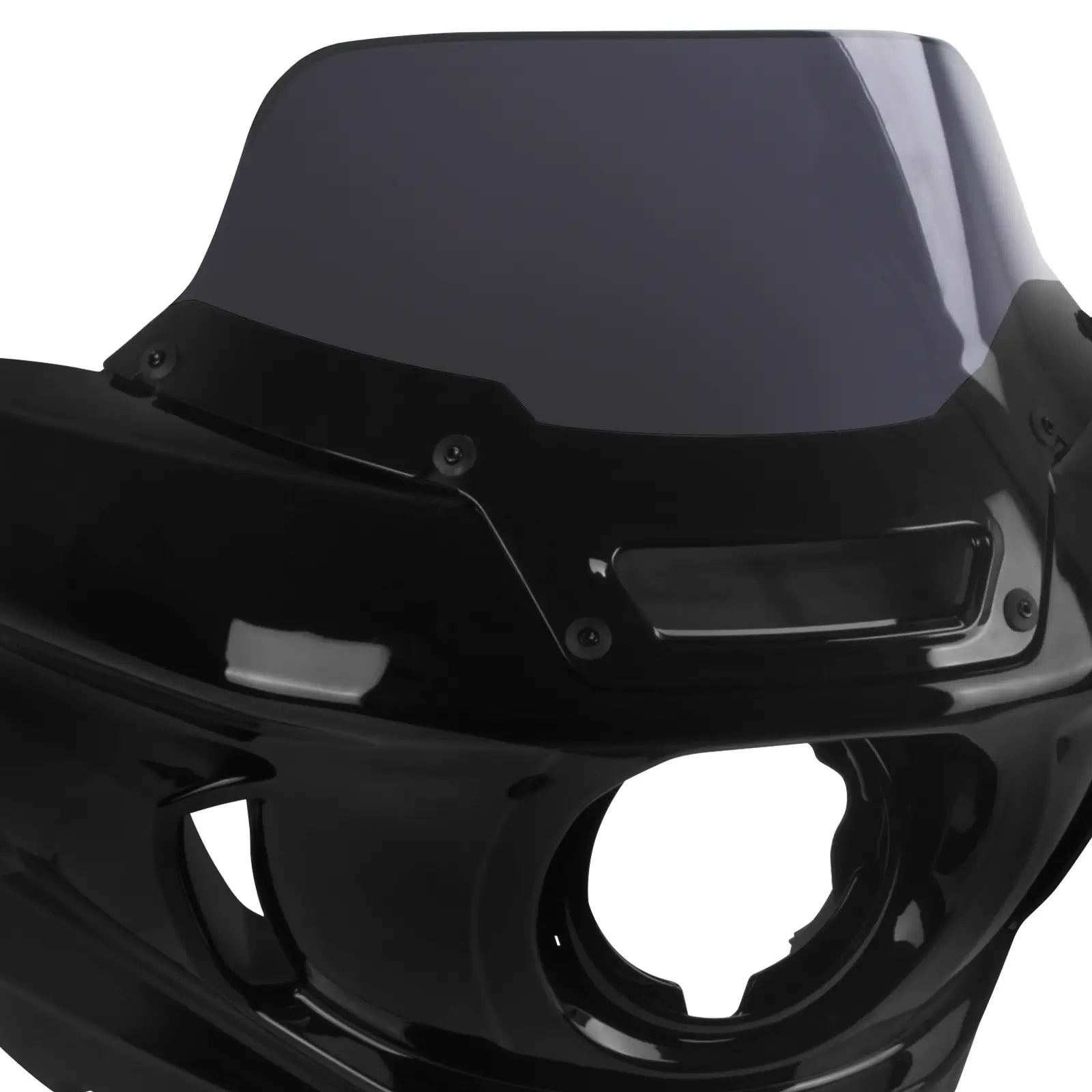 WI004102 mactions gloss black Front Headlight Fairing with 8” Windshield for Harley softail 2018 - details