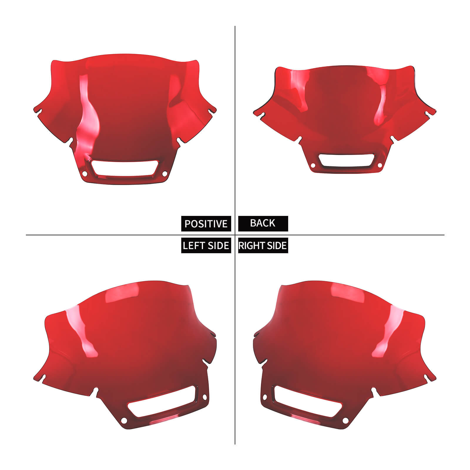 WI005502 8.5" Motorcycle Windshield for Harley low rider st