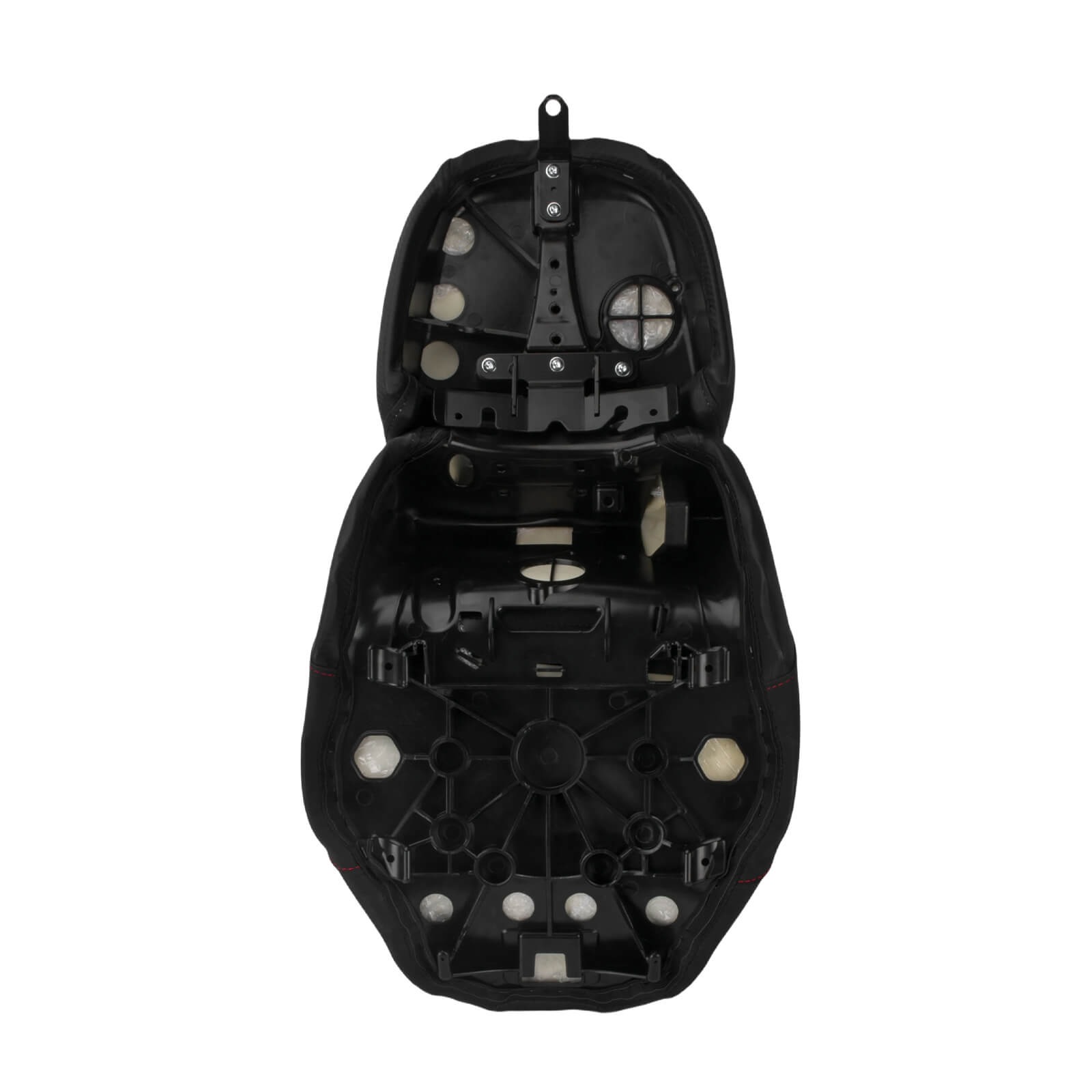 ZHCB0008-JG MACTIONS Premium Custom 2-Up Rider & Passenger Seat for harley with Red Stitching  - backside