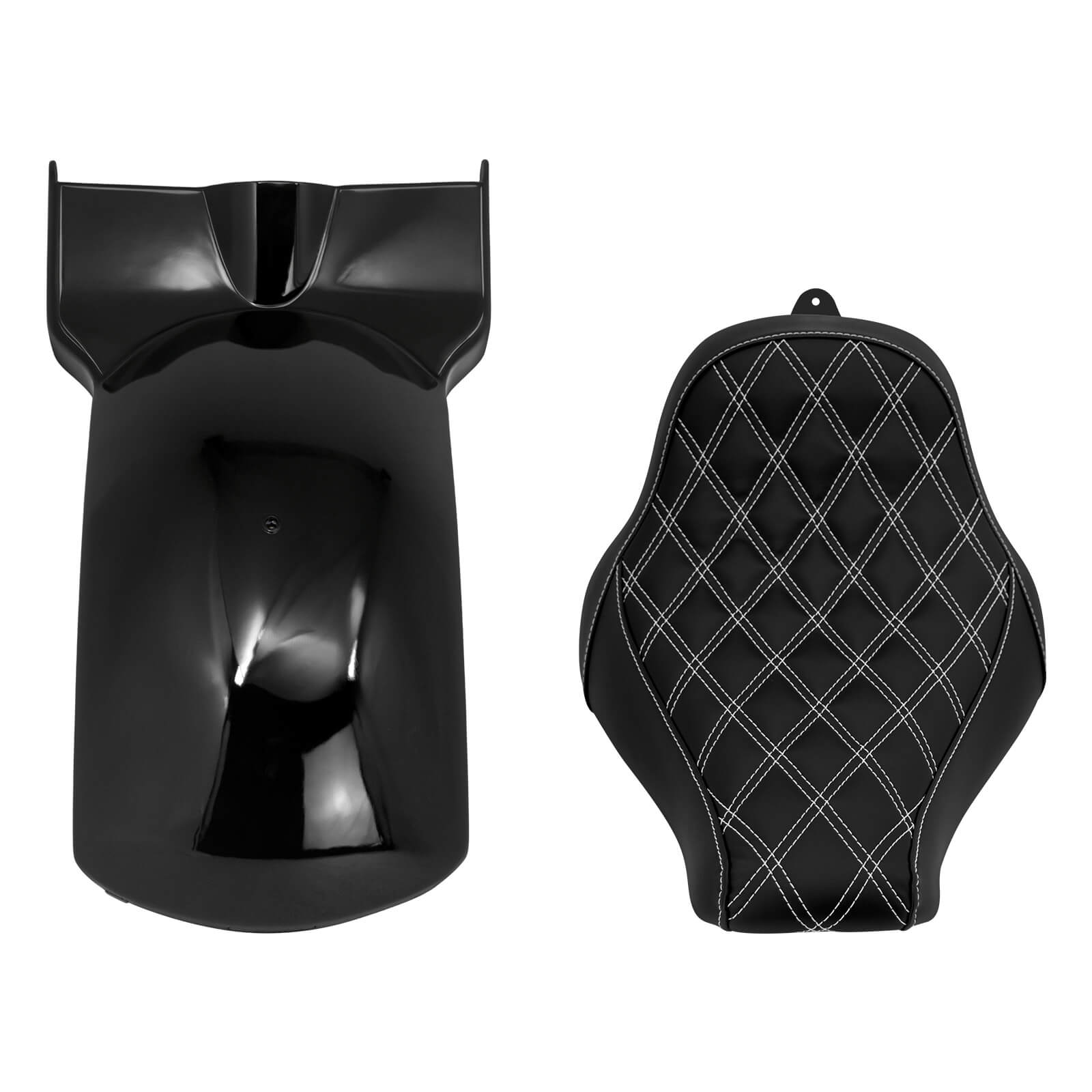 ZHCB0009 Mactions Solo Seat Fender Kit for Harley Softail '18-'25 White Stitching