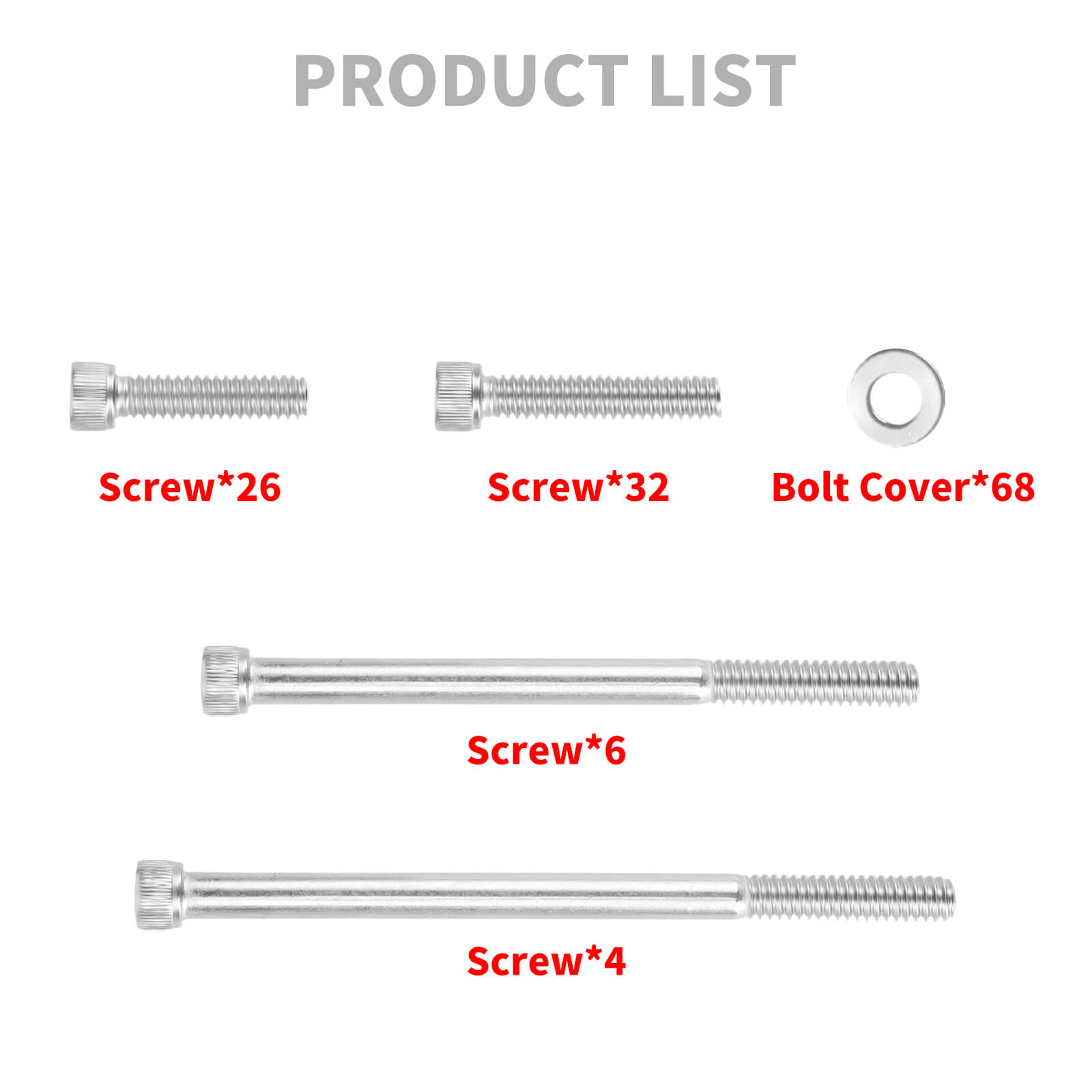 ZHFR0017-Mactions Engine Bolt Replacement Kit For Harley Touring Softail Product List