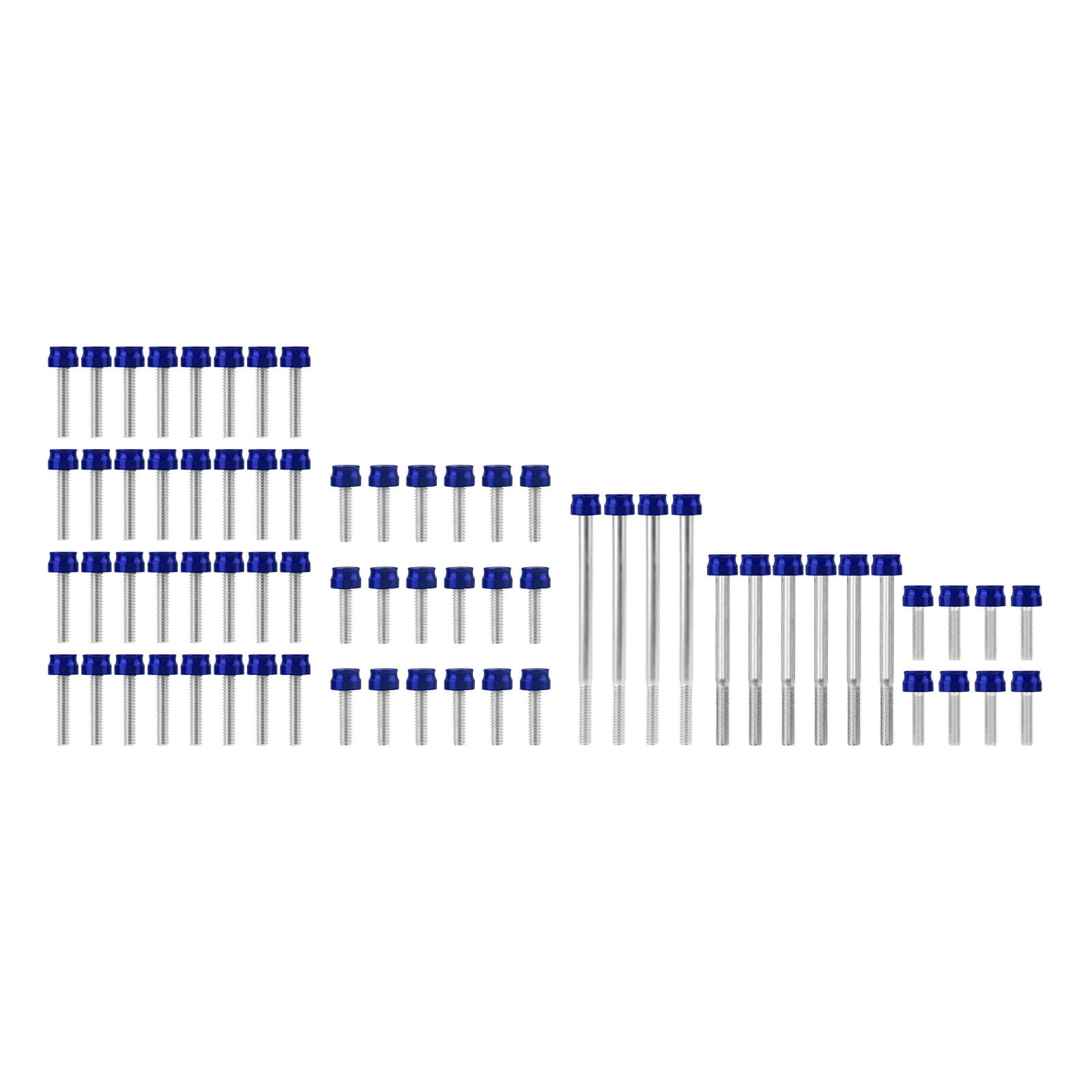 ZHFR0020-Mactions_Custom Color CNC Aluminum Engine Bolt Replacement Kit For Harley Touring Softail Blue