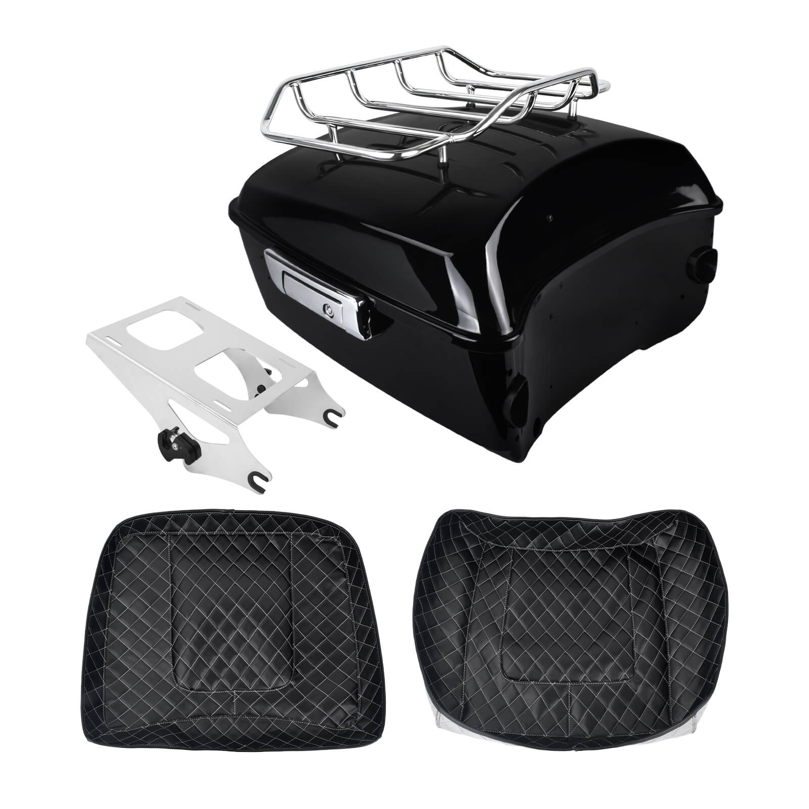 13.7" King Tour Luggage Trunk w/ Luggage Rack For Harley Touring '14-'25 | Mactions
