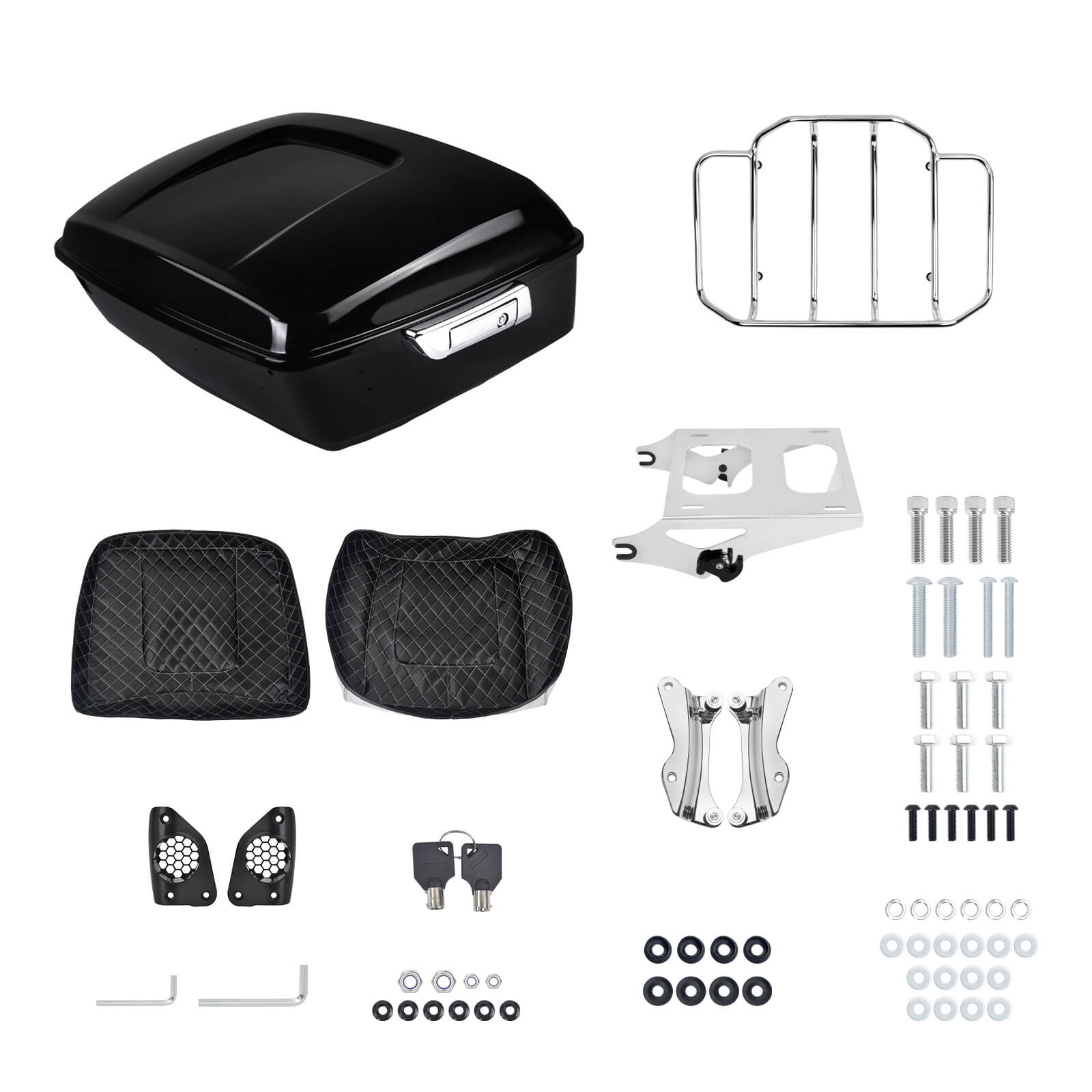 13.7'' King Tour Trunk with Quick Detach Rack for Harley Touring 2014-2025 | Mactions