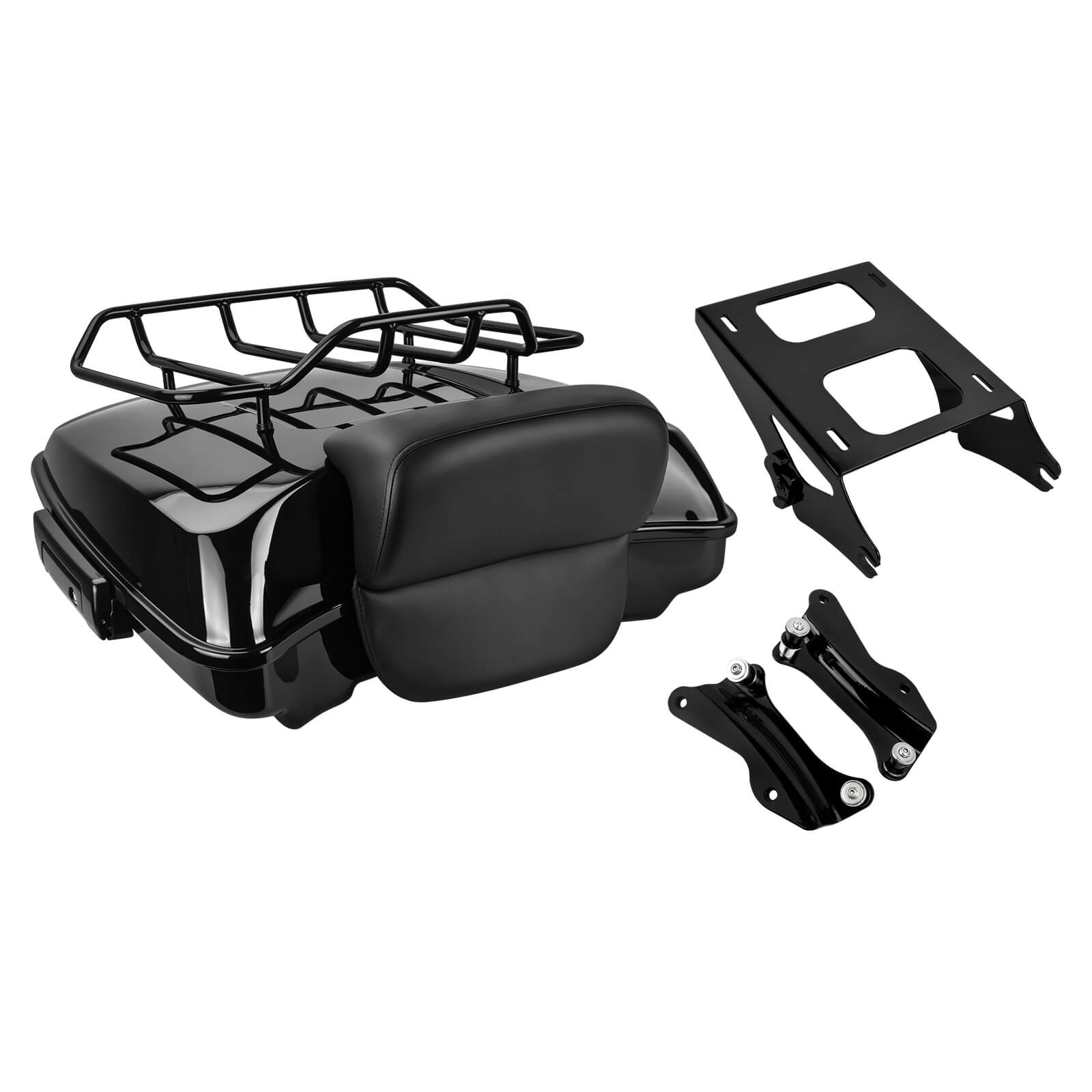 7.5" Razor Tour Pack Trunk with Backrest & Quick Detach Luggage Rack for Harley Touring '14-'25 | Mactions