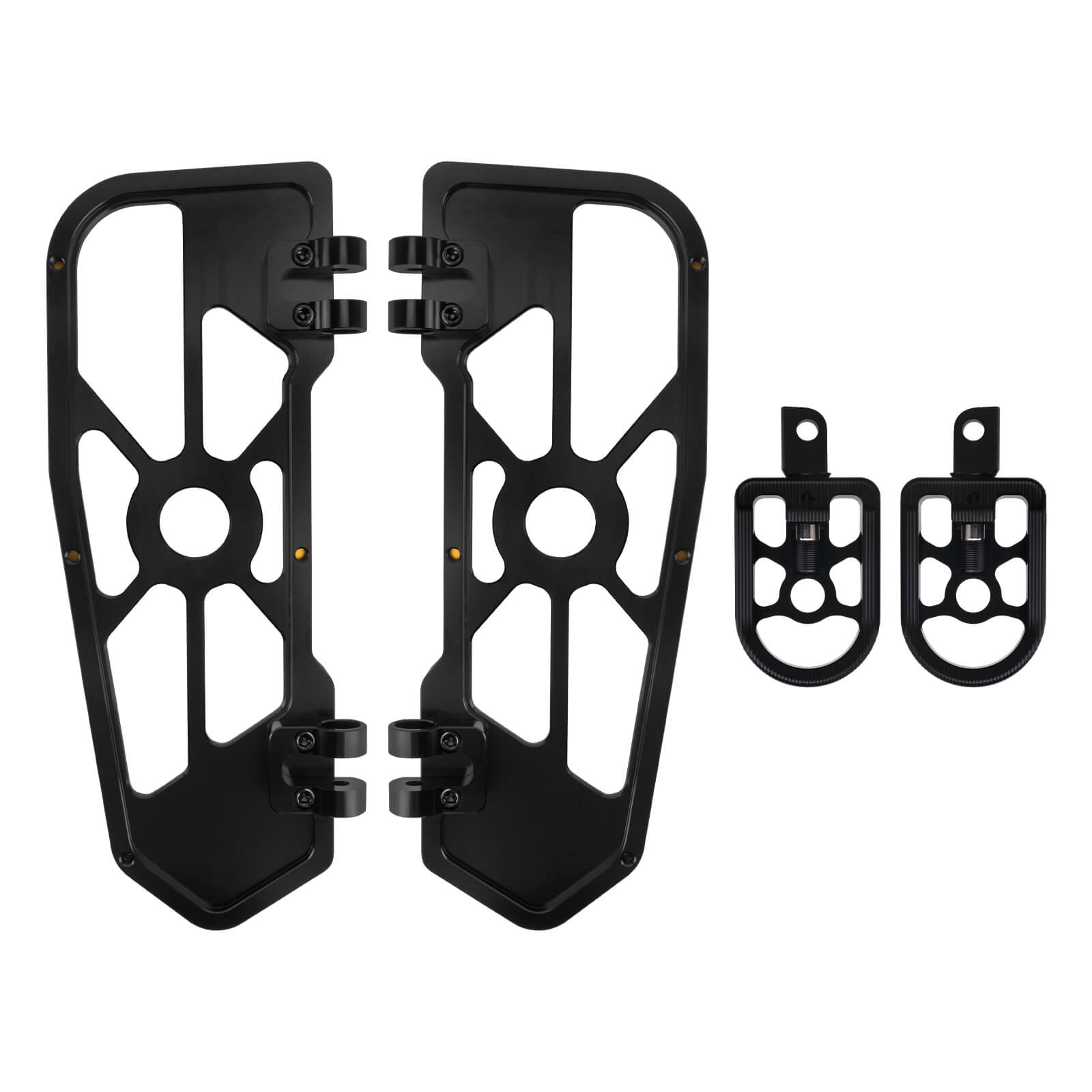 CNC Wide Rider Floorboards Passenger Foot Pegs Set for Harley Touring Dyna Softail | Mactions