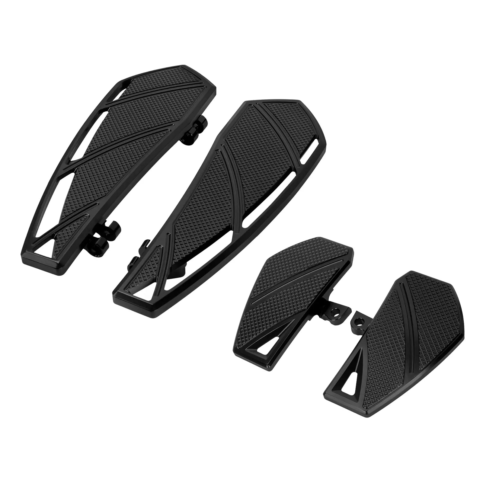 ZHPE0026 mactions CNC Wide Rider Passenger Floorboards Foot Pegs for harley softail black