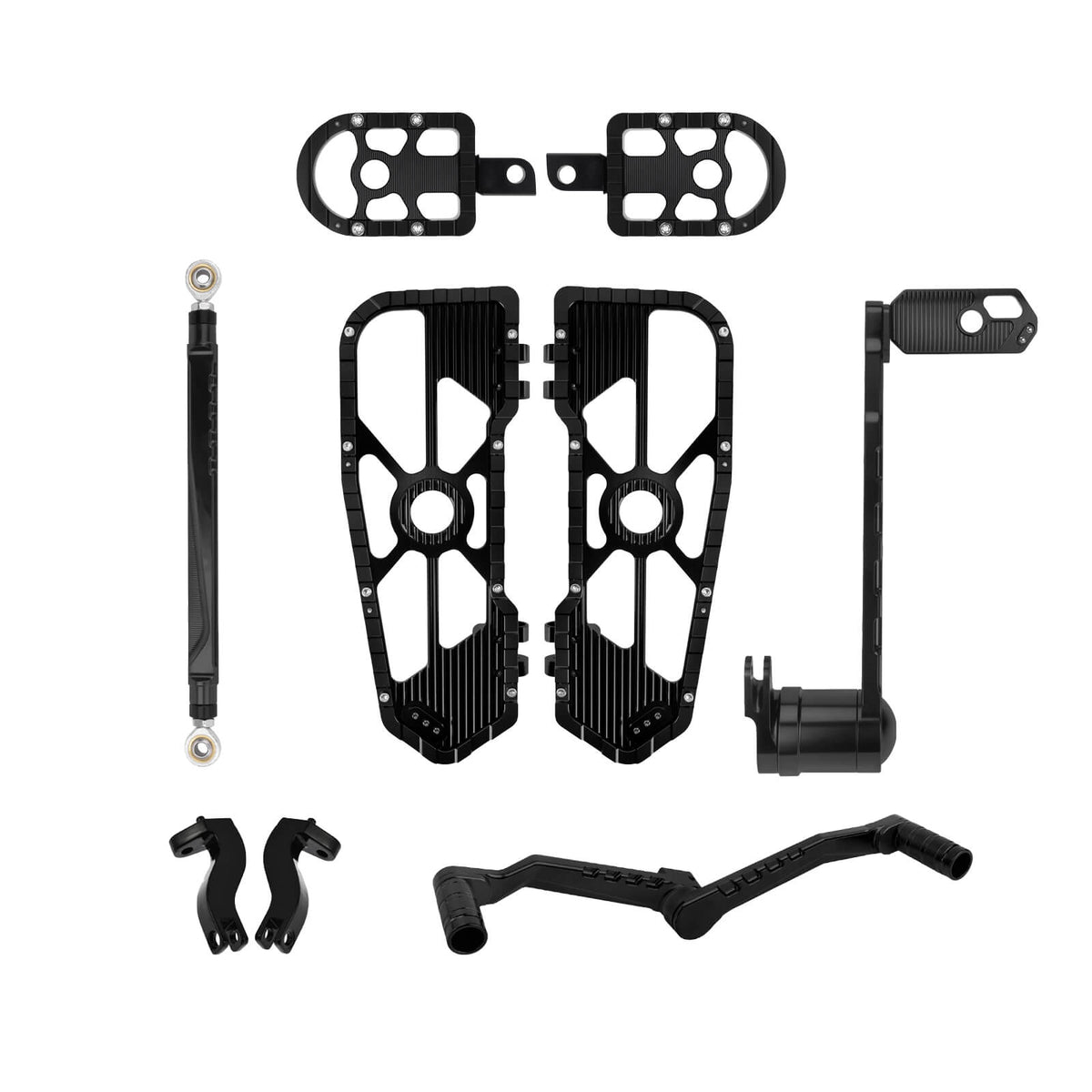 Front Rear Floorboards Brake Shifter Pegs Linkage Kit for Harley Touring ’08-’13丨Mactions