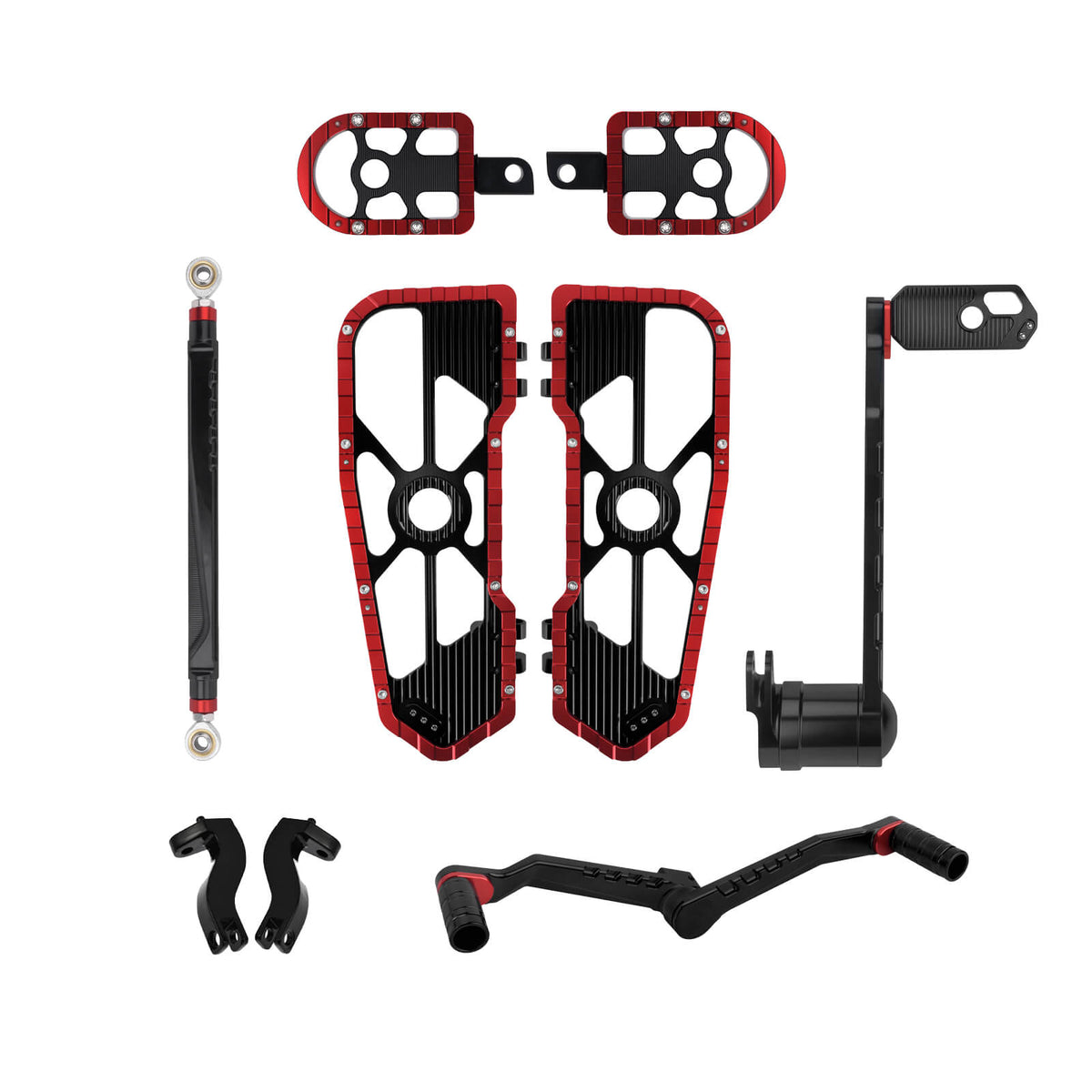 Front Rear Floorboards Brake Shifter Pegs Linkage Kit for Harley Touring ’08-’13丨Mactions