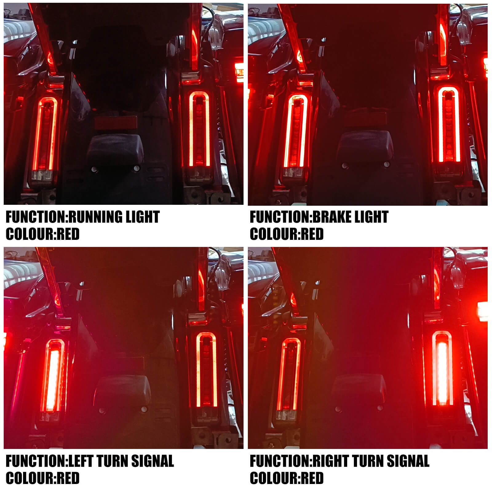 LED Rear Saddlebag Filler Lights Taillights for Harley FLHTCU FLHTCUL FLTRU 2014-up | Mactions