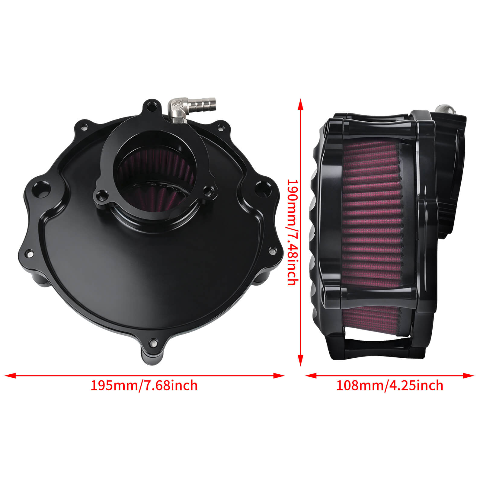 CNC Stripe Air Cleaner Intake Kit for Harley Softail Breakout Fat Boy 2025丨Mactions