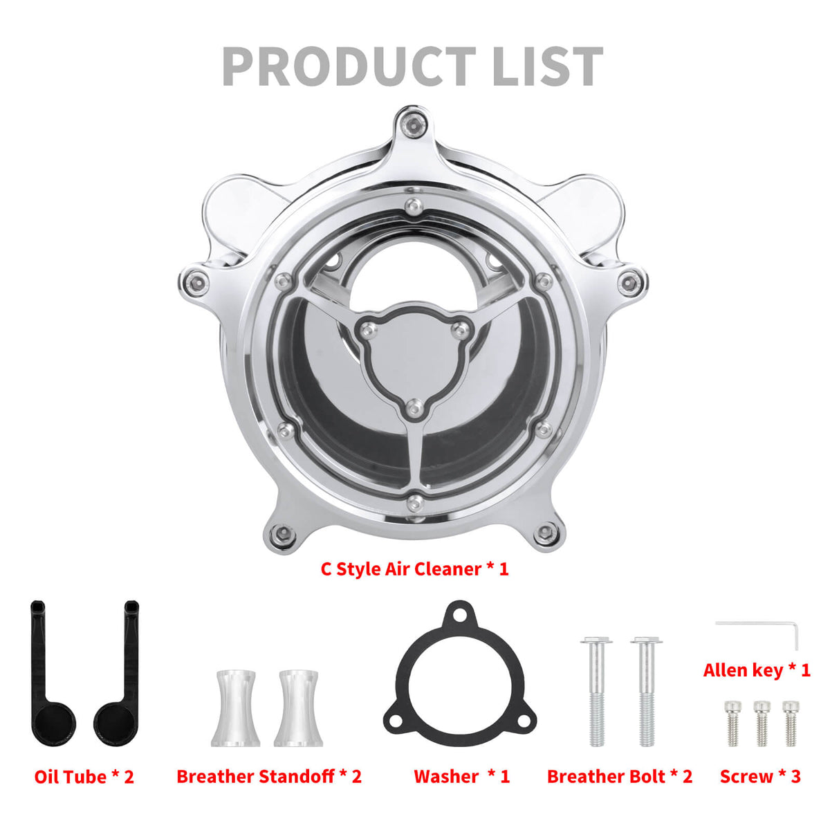 Motorcycle Air Cleaner Kit for Harley Touring '08-'16 Dyna '16-'17 | Mactions