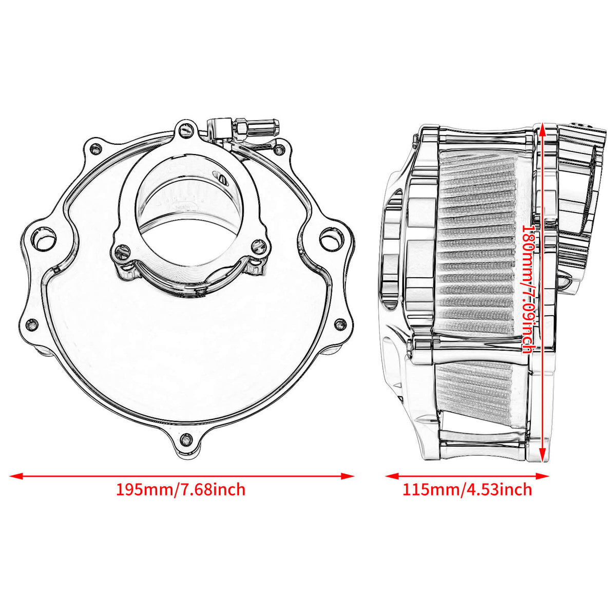 Chrome Air Cleaner Kit for Harley Softail '25-'26 Touring '23-'26 | HCmotorku