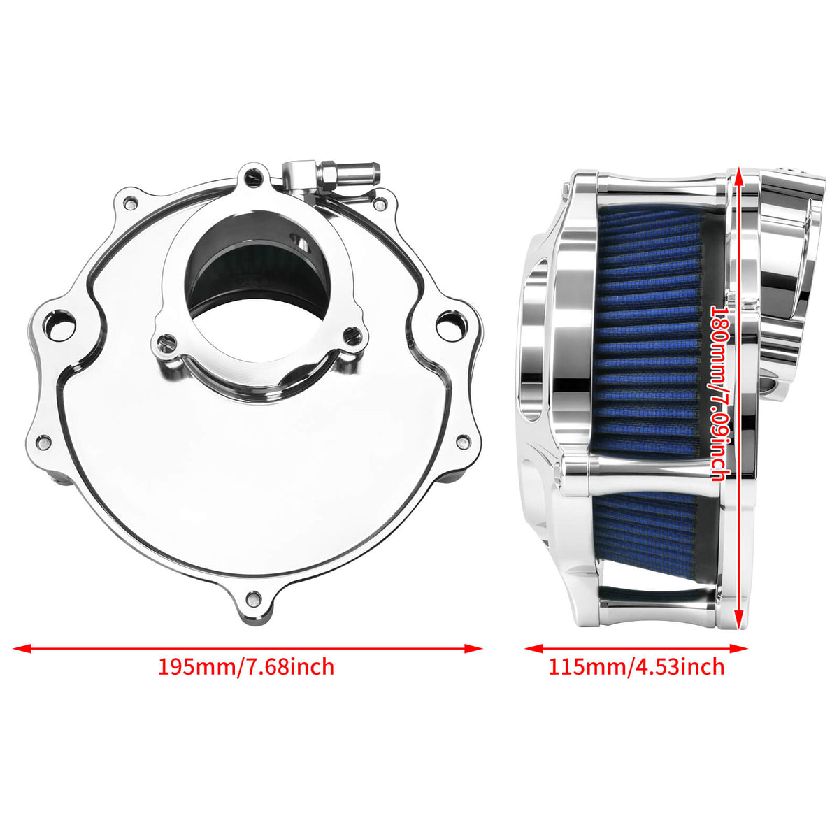 CNC Air Cleaner Kit with Grey Intake for Harley Touring CVO & Softail '23-'26 | Mactions