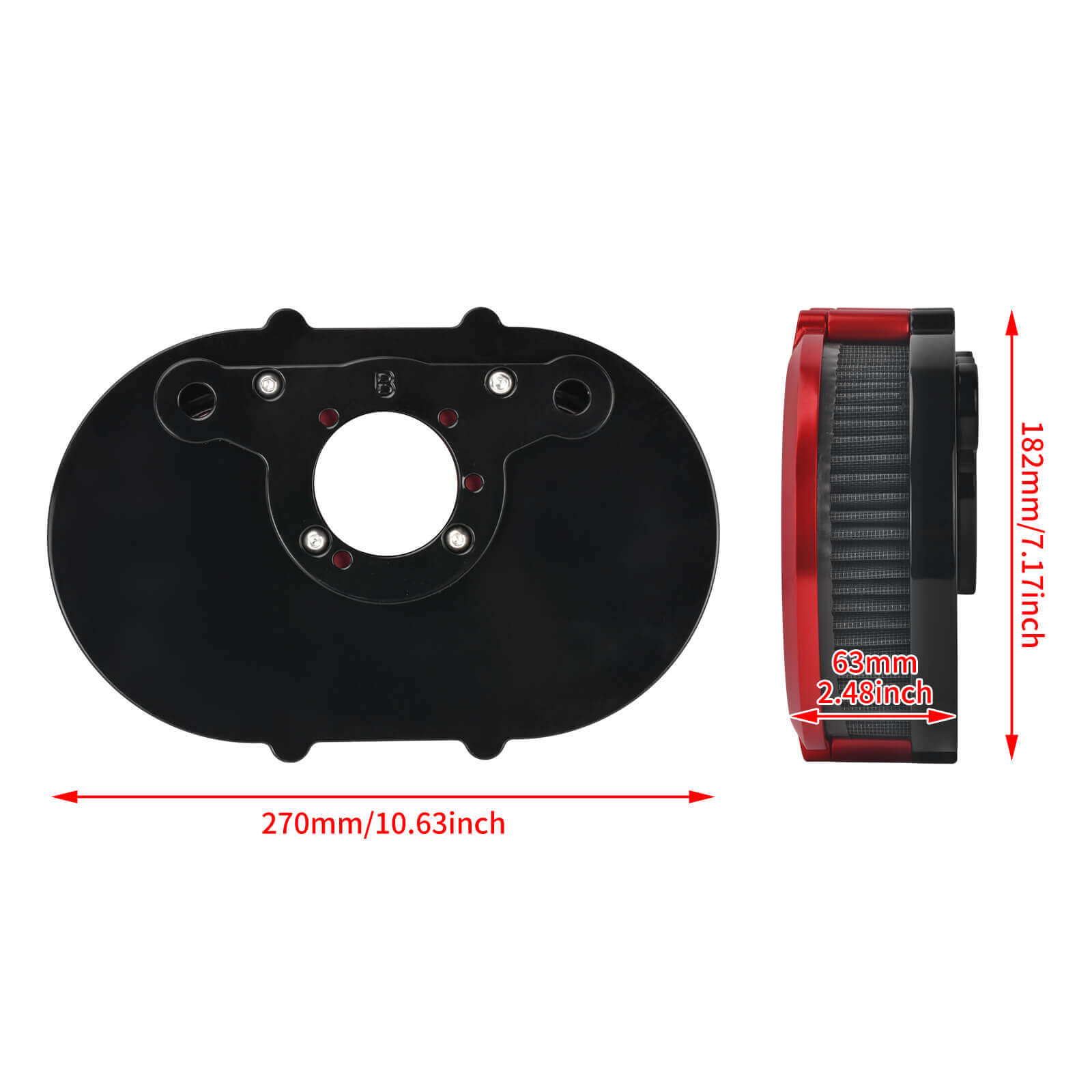 See Through Design Oval Air Cleaner Kit Harley Softail '00-'15 Dyna/FXR '00-'17 Touring '00-'07 | Mactions