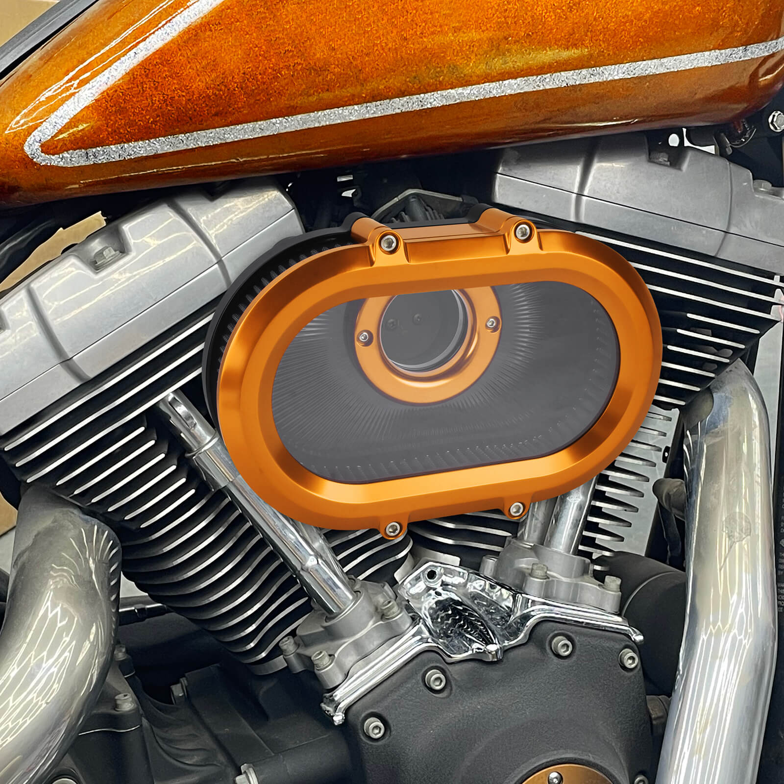Coordinated Oval Harley Air Cleaner Kit for Touring '08-'16 Softail '16-'17 | Mactions