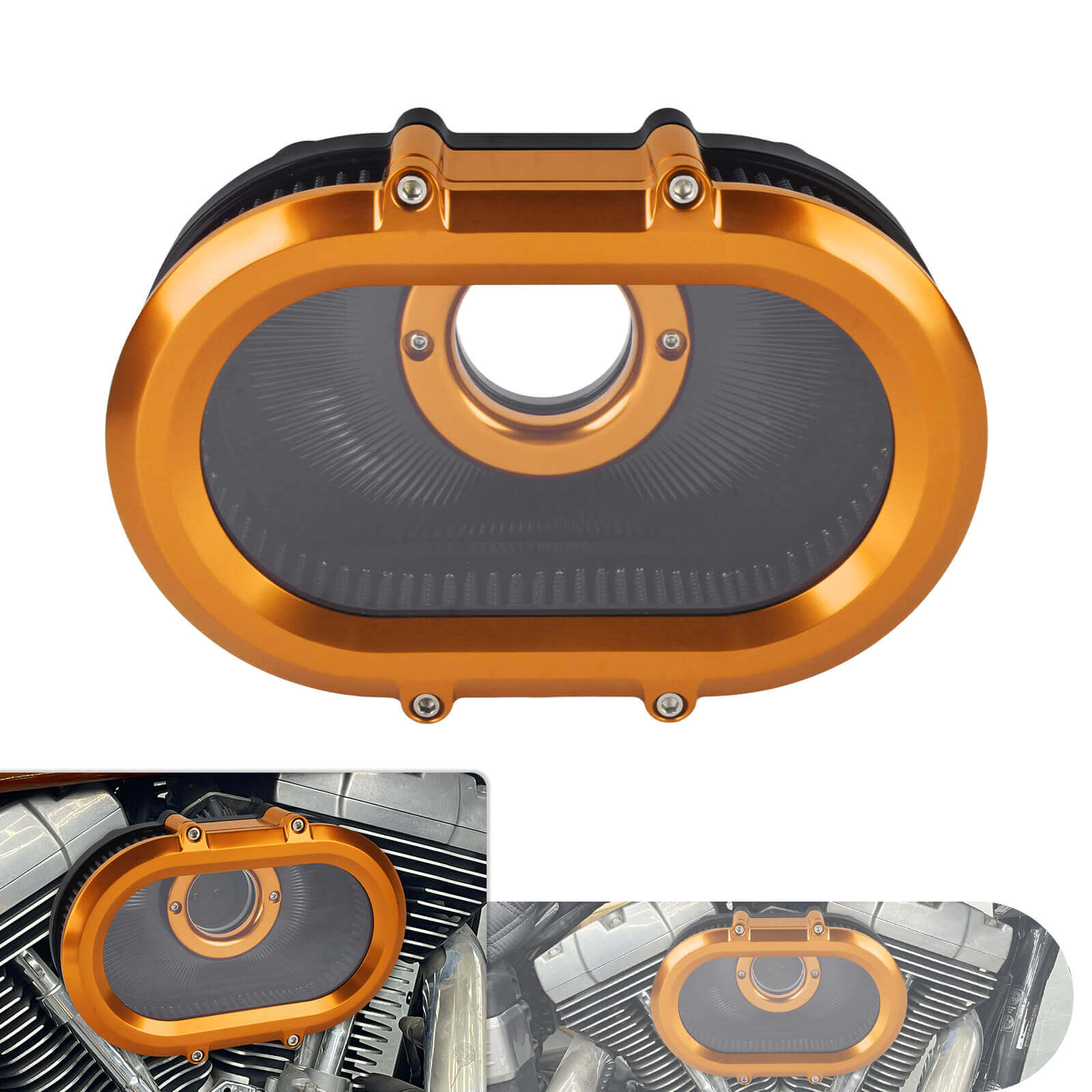 Coordinated Oval Harley Air Cleaner Kit for Touring '08-'16 Softail '16-'17 | Mactions