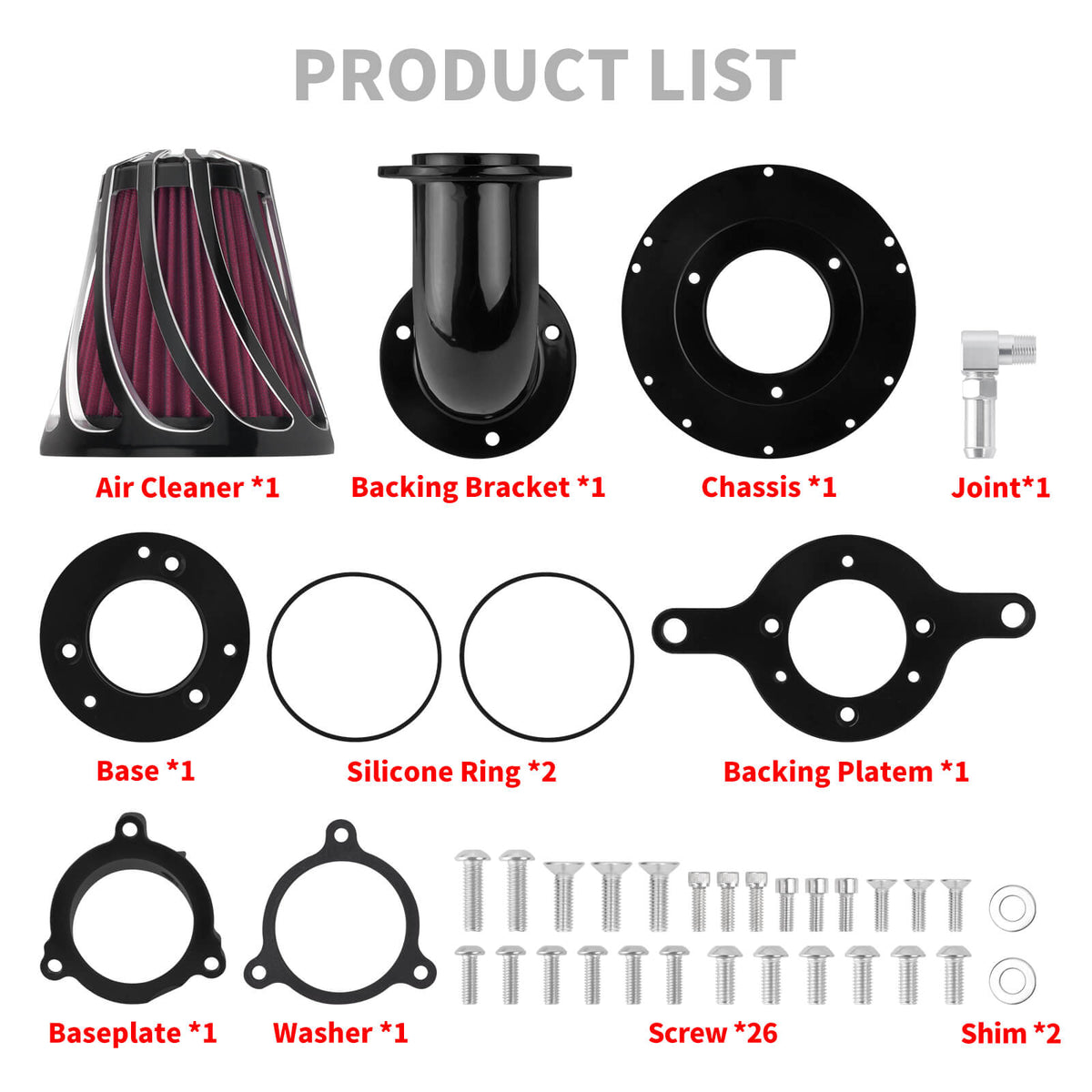 CNC High Flow Air Filter Kit for Harley Touring & Softail 2023-2025 | Mactions
