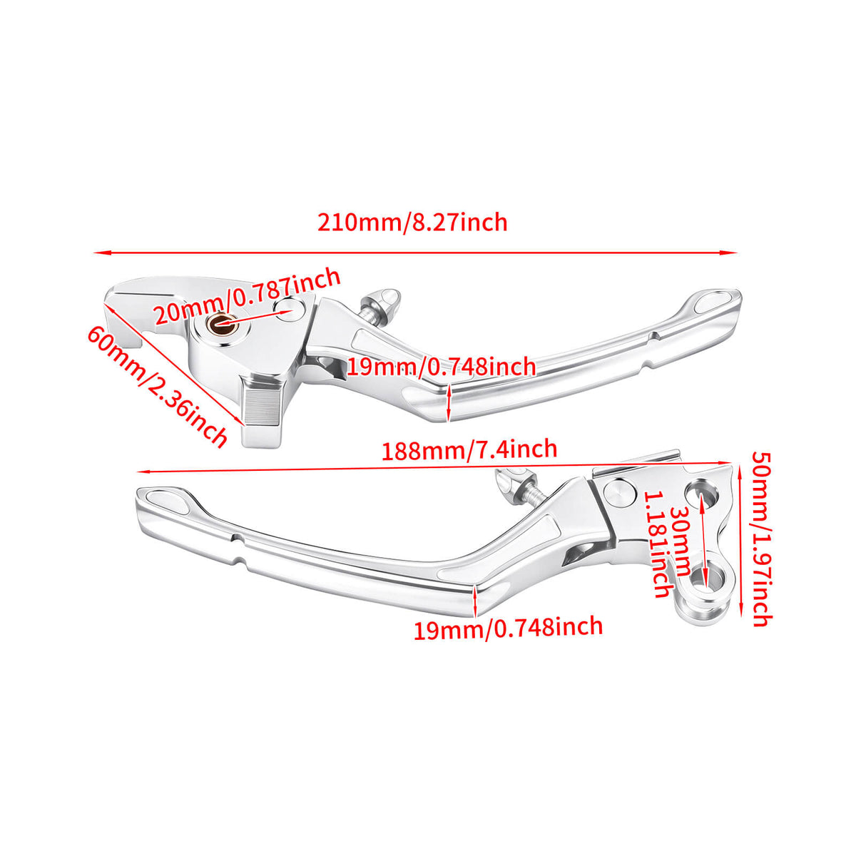 CNC Adjustable Hand Control Brake Clutch Levers for Harley Touring '23-'26 | Mactions