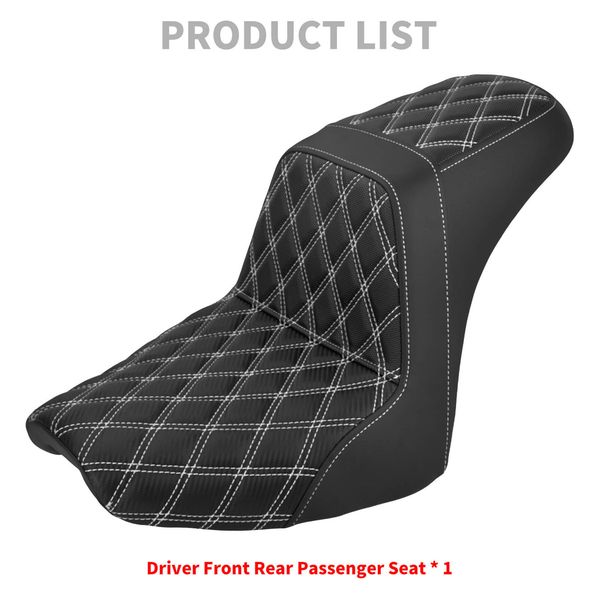 cb015002 mactions driver passenger saddle seat fat boy 2021 white stitching product list