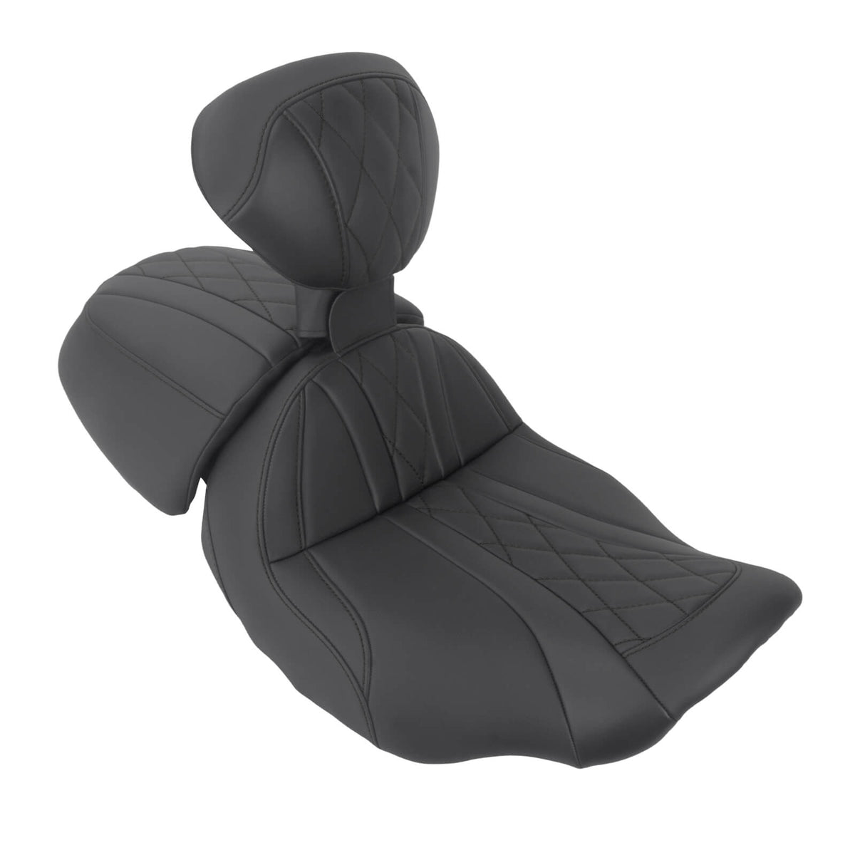 Two-Up Seat with Adjustable Backrest for Harley Touring ‘23.5-’25 | Mactions