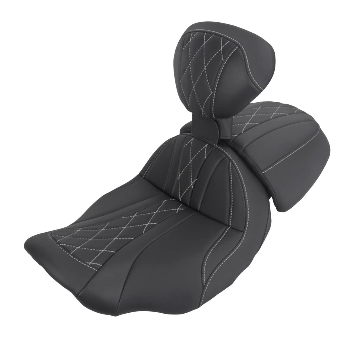 Two-Up Seat with Adjustable Backrest for Harley Touring ‘23.5-’25 | Mactions