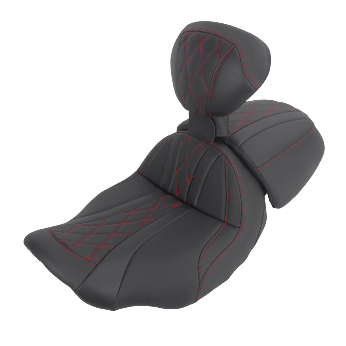 Two-Up Seat with Adjustable Backrest for Harley Touring ‘23.5-’25 | Mactions