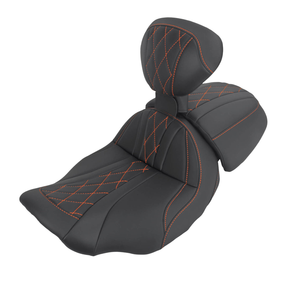 Two-Up Seat with Adjustable Backrest for Harley Touring ‘23.5-’25 | Mactions