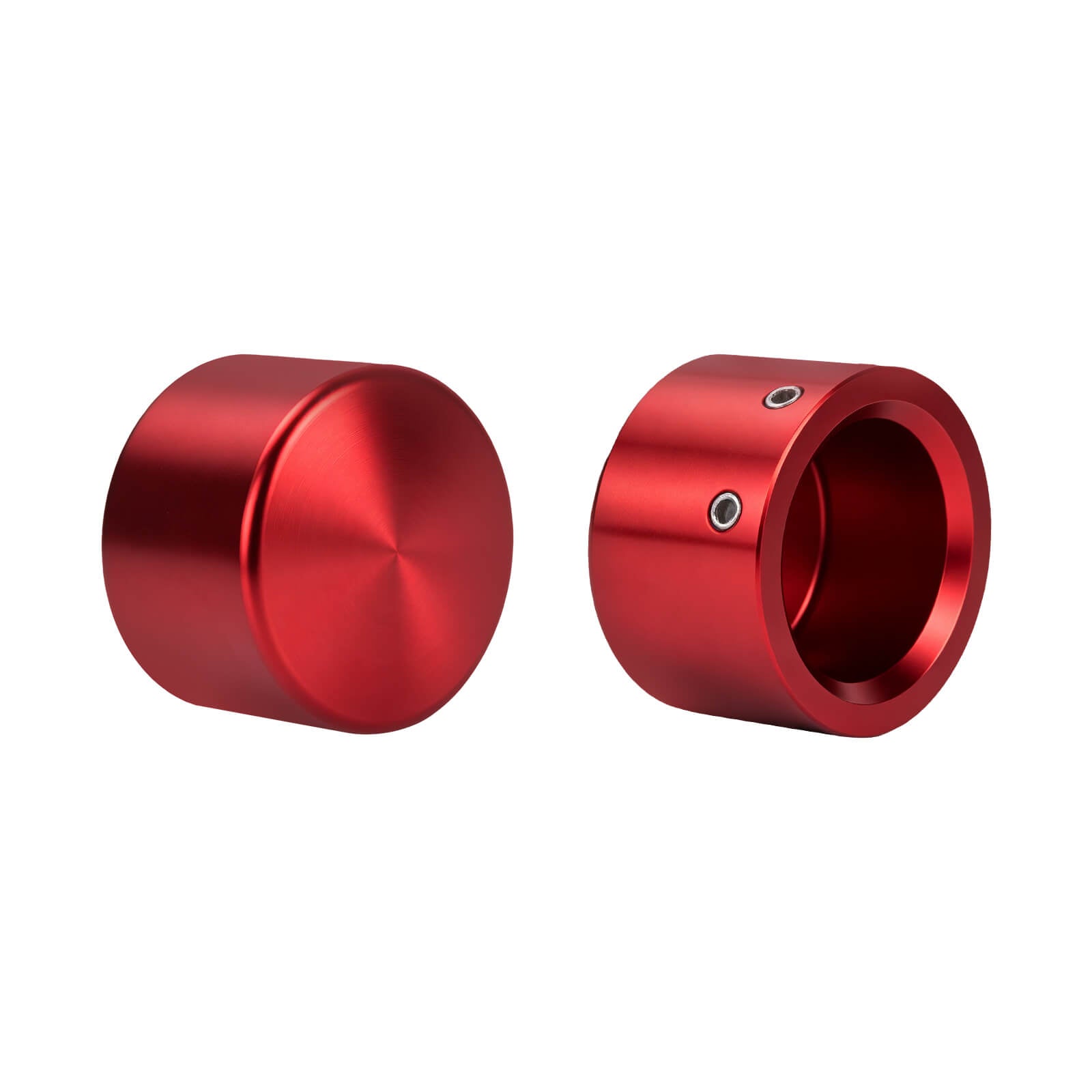 cr023603 mactions anodized front axle covers touring 2014 red angle