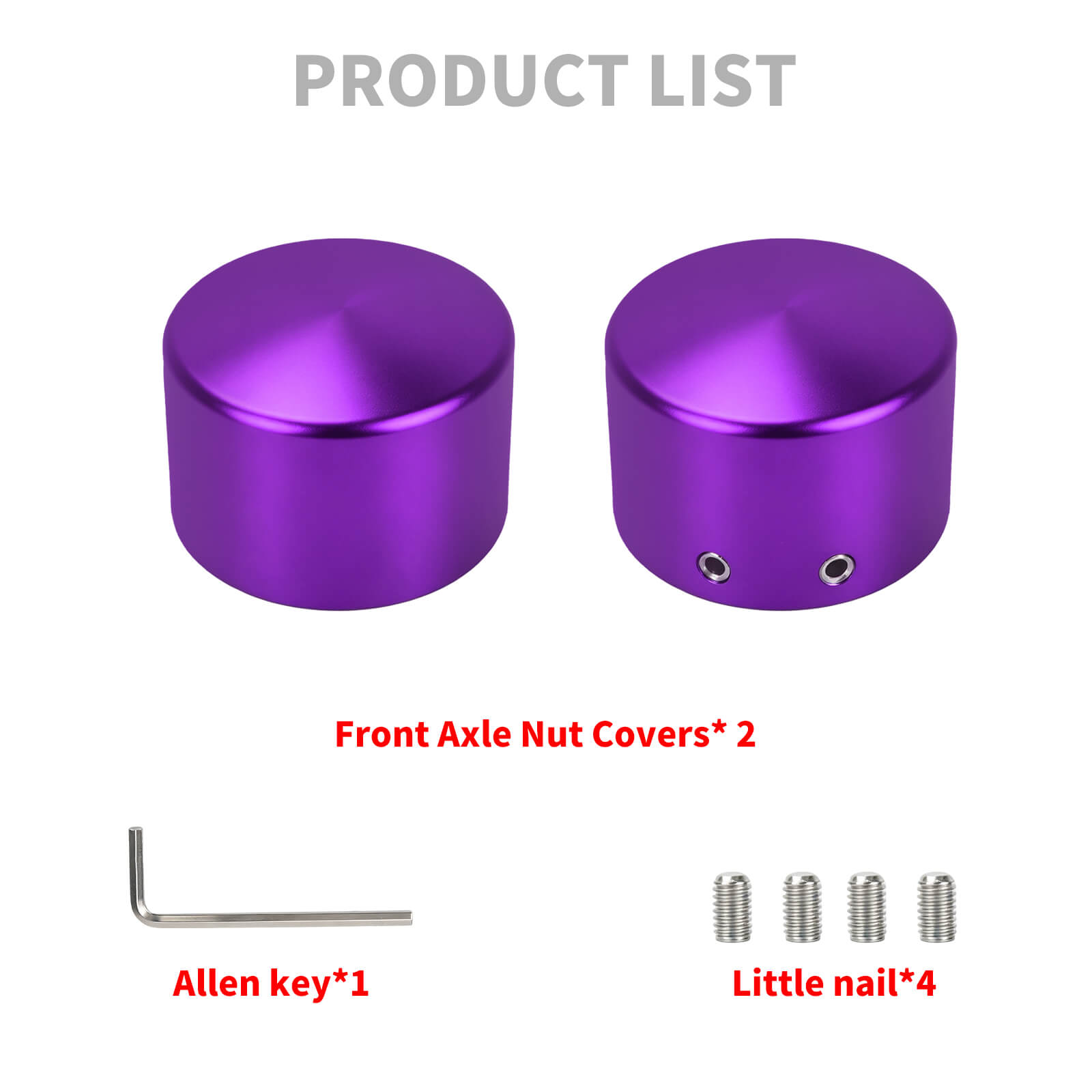 cr023604 mactions anodized front axle covers trike 2025 purple product list
