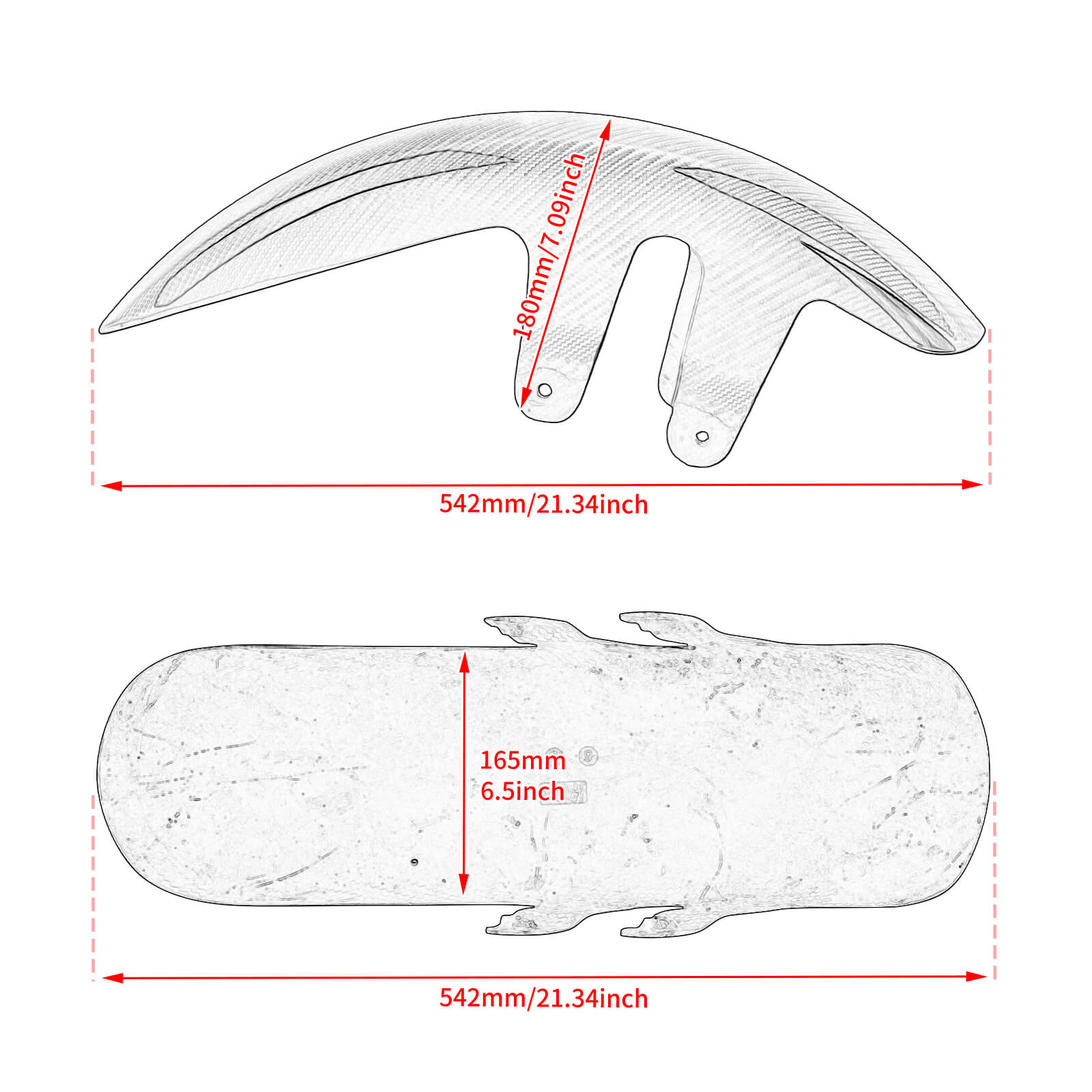 fr010401 mactions carbon fiber cvo front fender fltrxse 2023 gloss carbon size