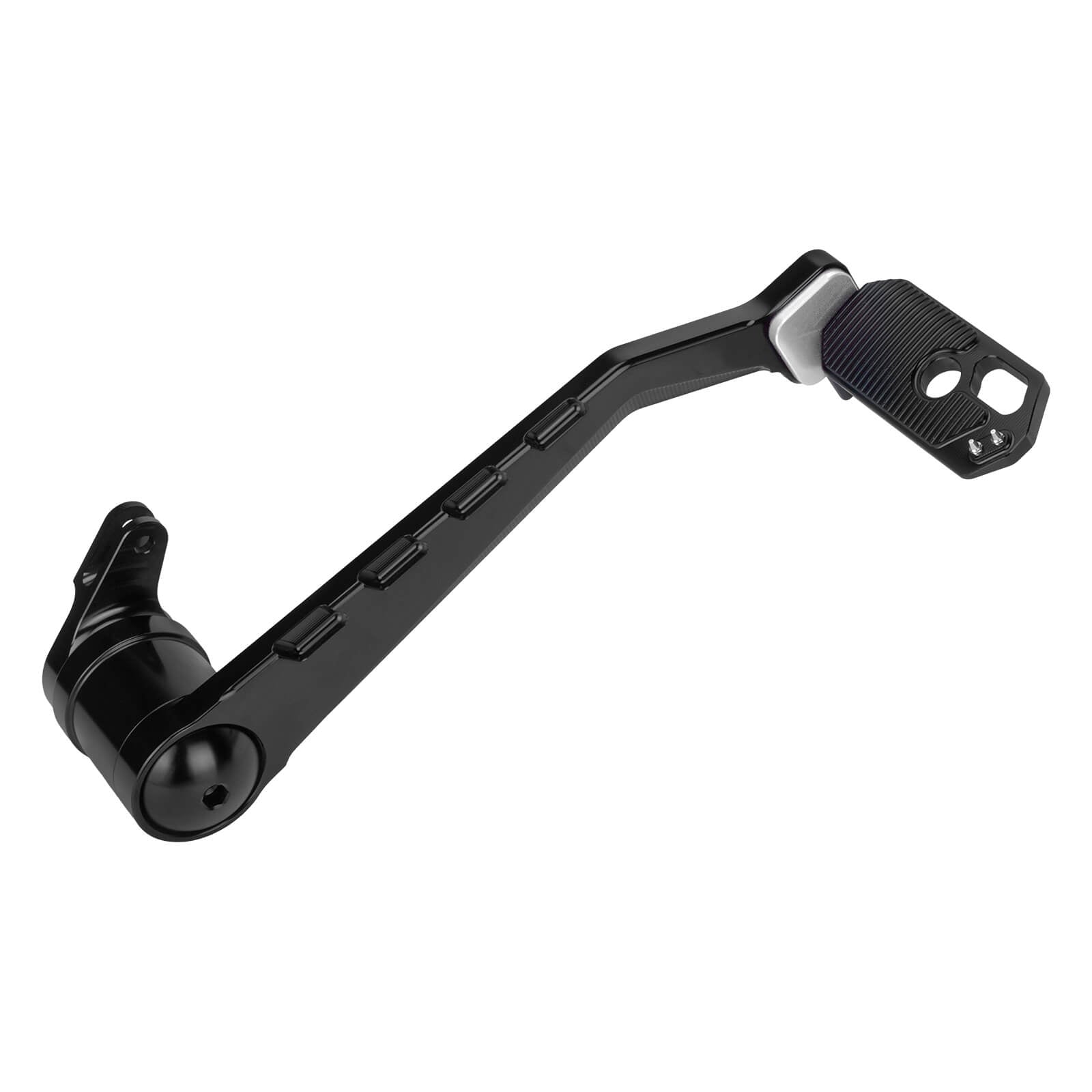 ge001112 mactions brake arm accent shim touring 2008 black silver angle