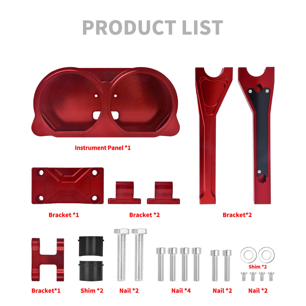 in000302 mactions speedometer handlebar riser kit road glide 2020 red product list