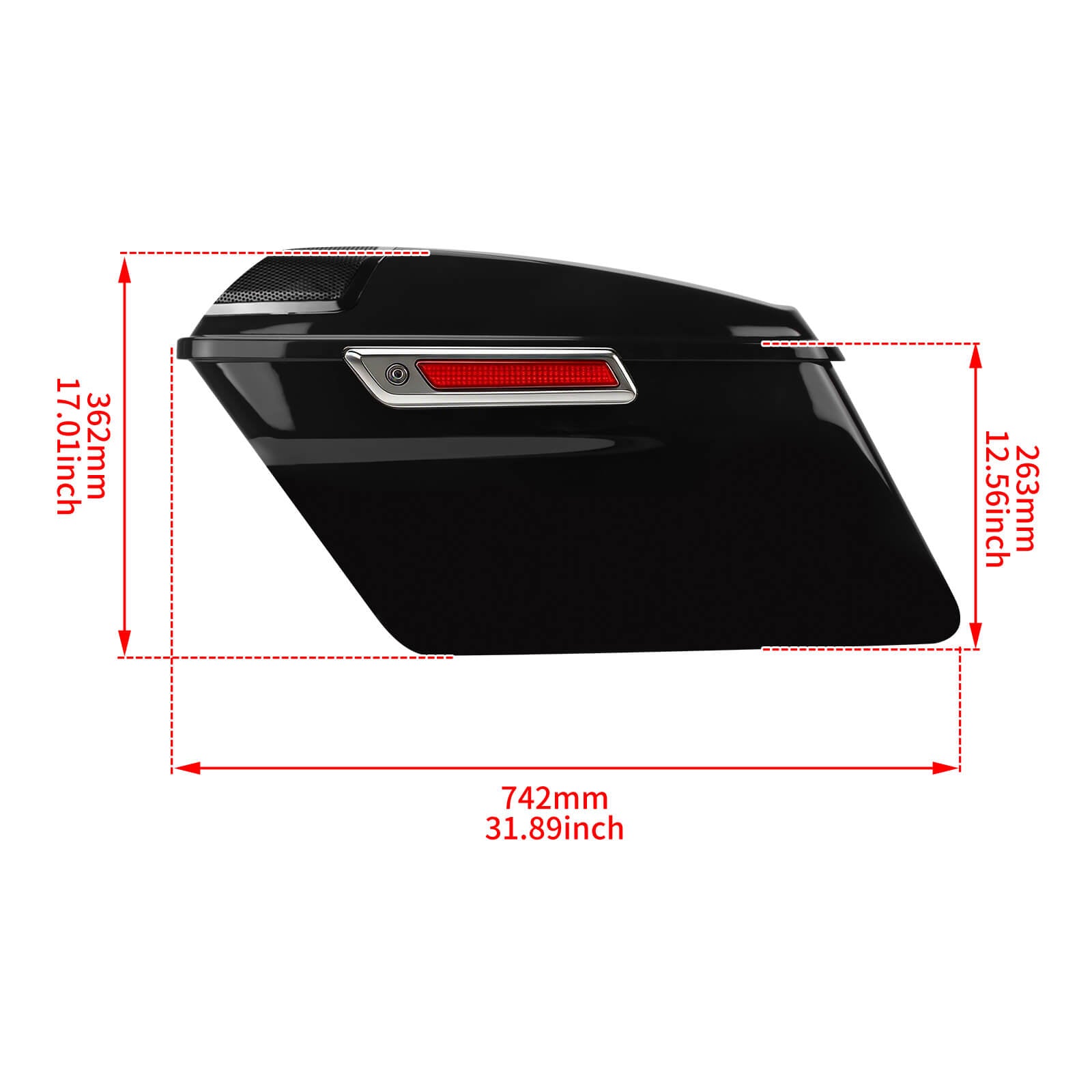lu000604 mactions audio lid hard saddlebags flhr 2020 chrome latch size