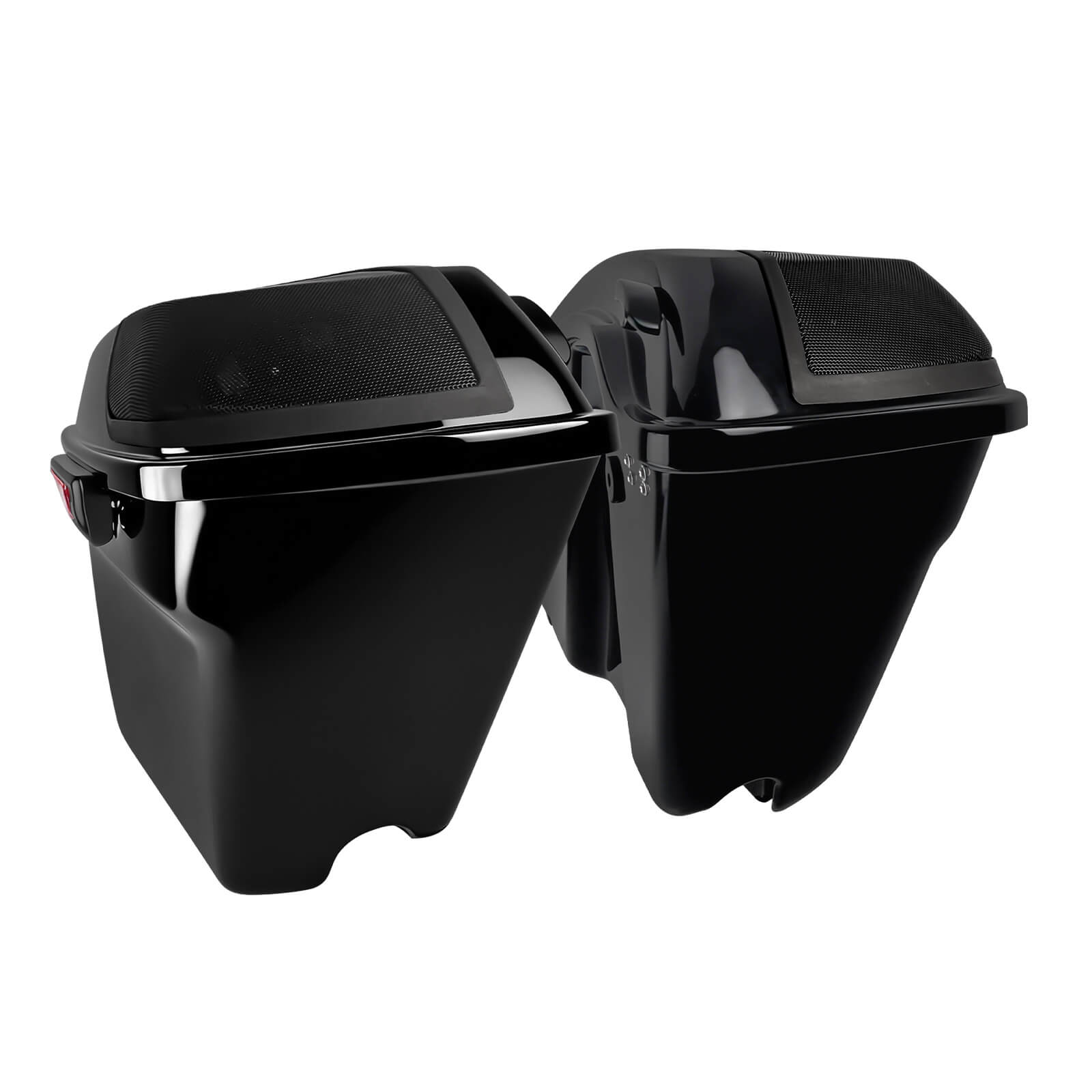 lu000703 mactions hard saddlebags audio lids touring 2017 black back