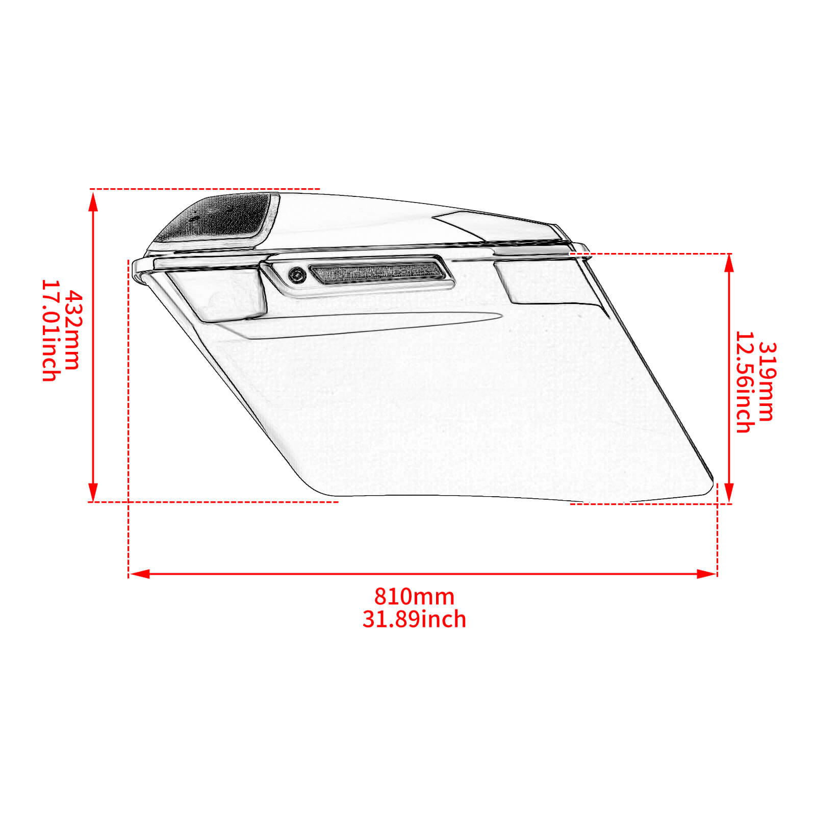 lu000704 mactions hard saddlebags audio lids touring 2021 black size