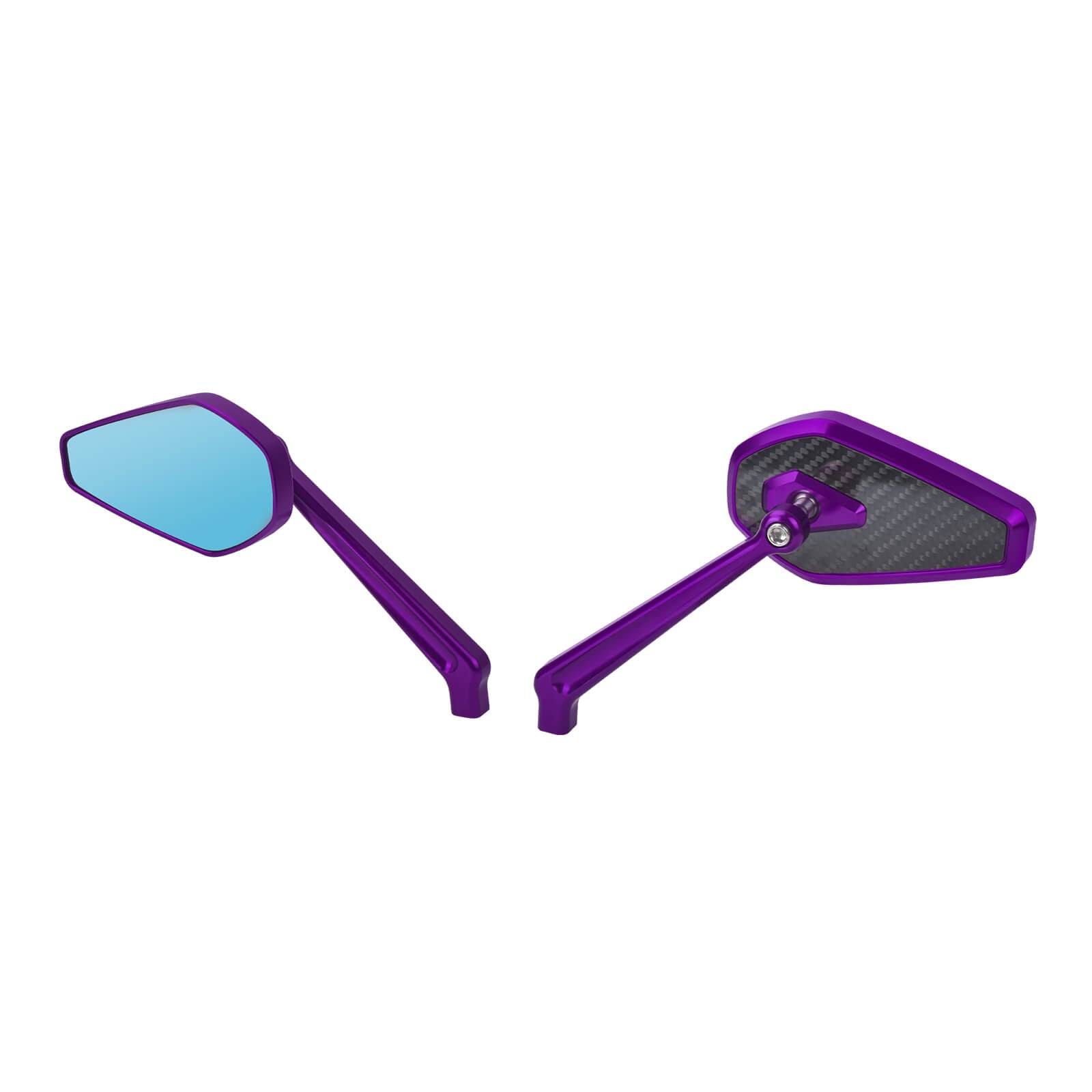 mi002905 mactions motorcycle side mirror harley touring 8mm purple angle