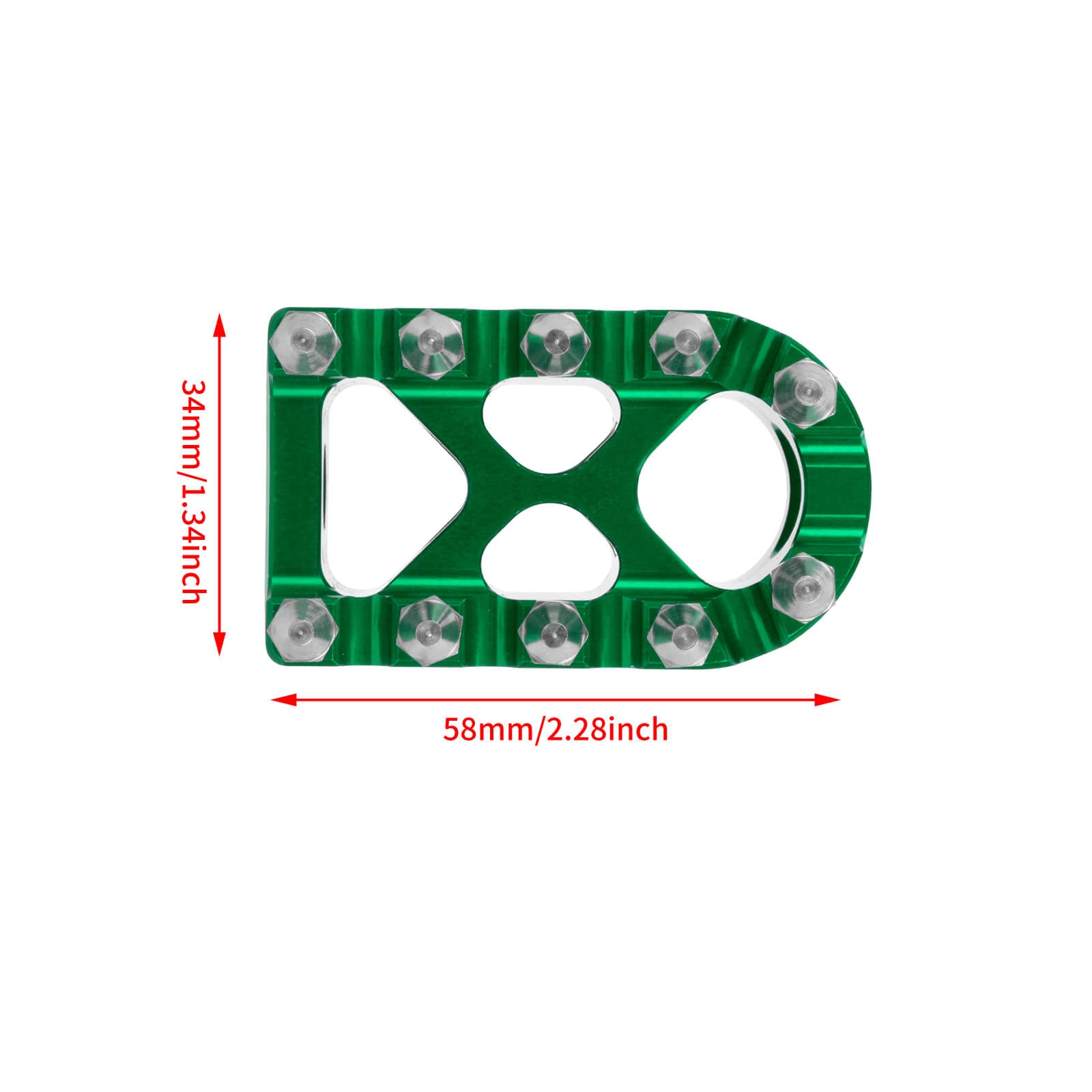pe010907 mactions gear shift peg harley 2018 green size