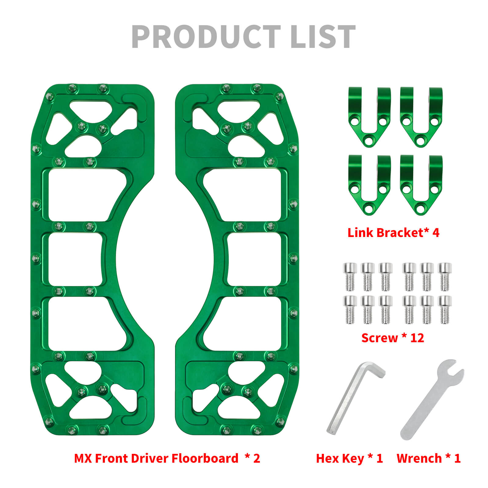 pe011307 mactions mx style driver floorboards fld 2012 green product list