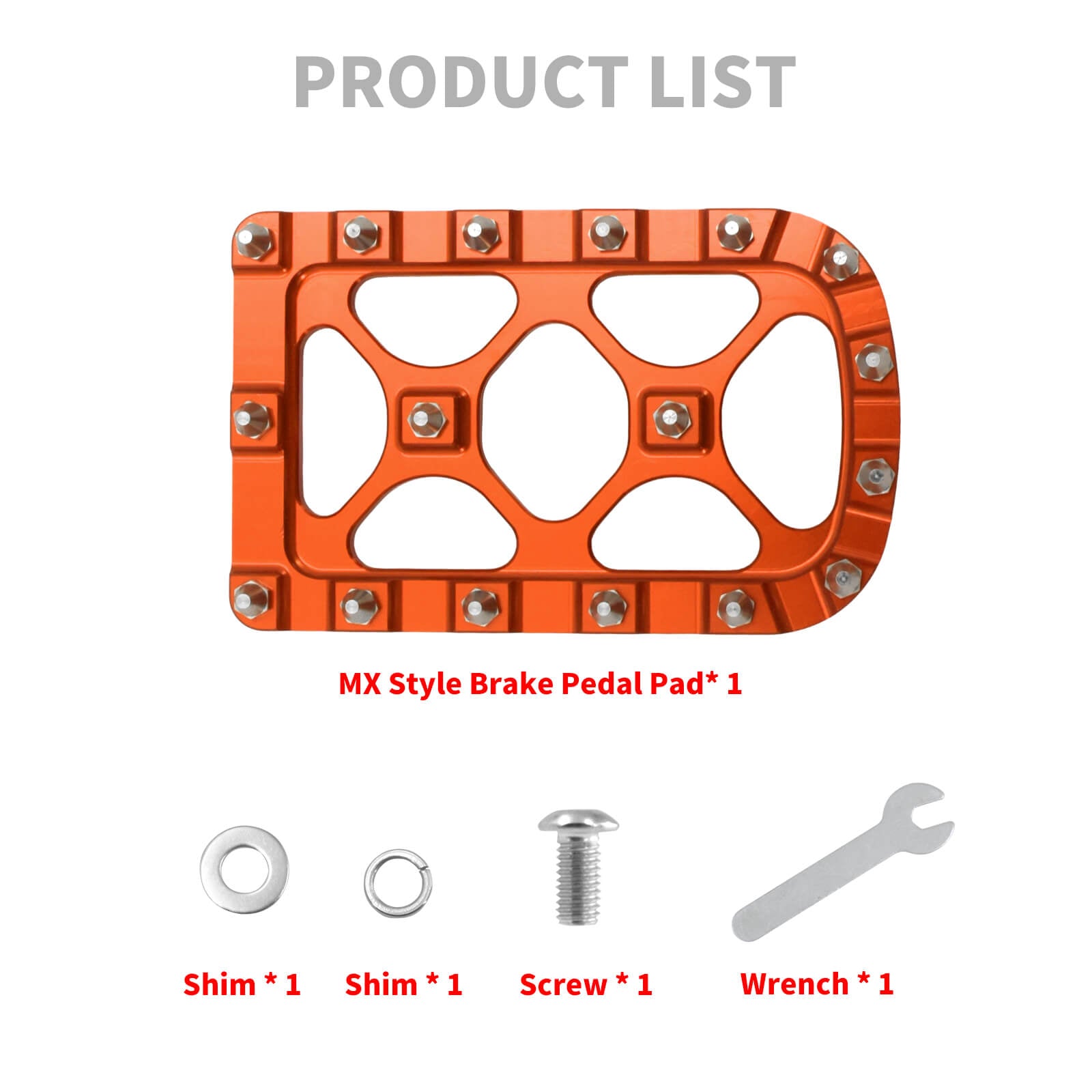 MX Style Footboards Set Floorboards with Brake Pedal for Harley Models | Mactions
