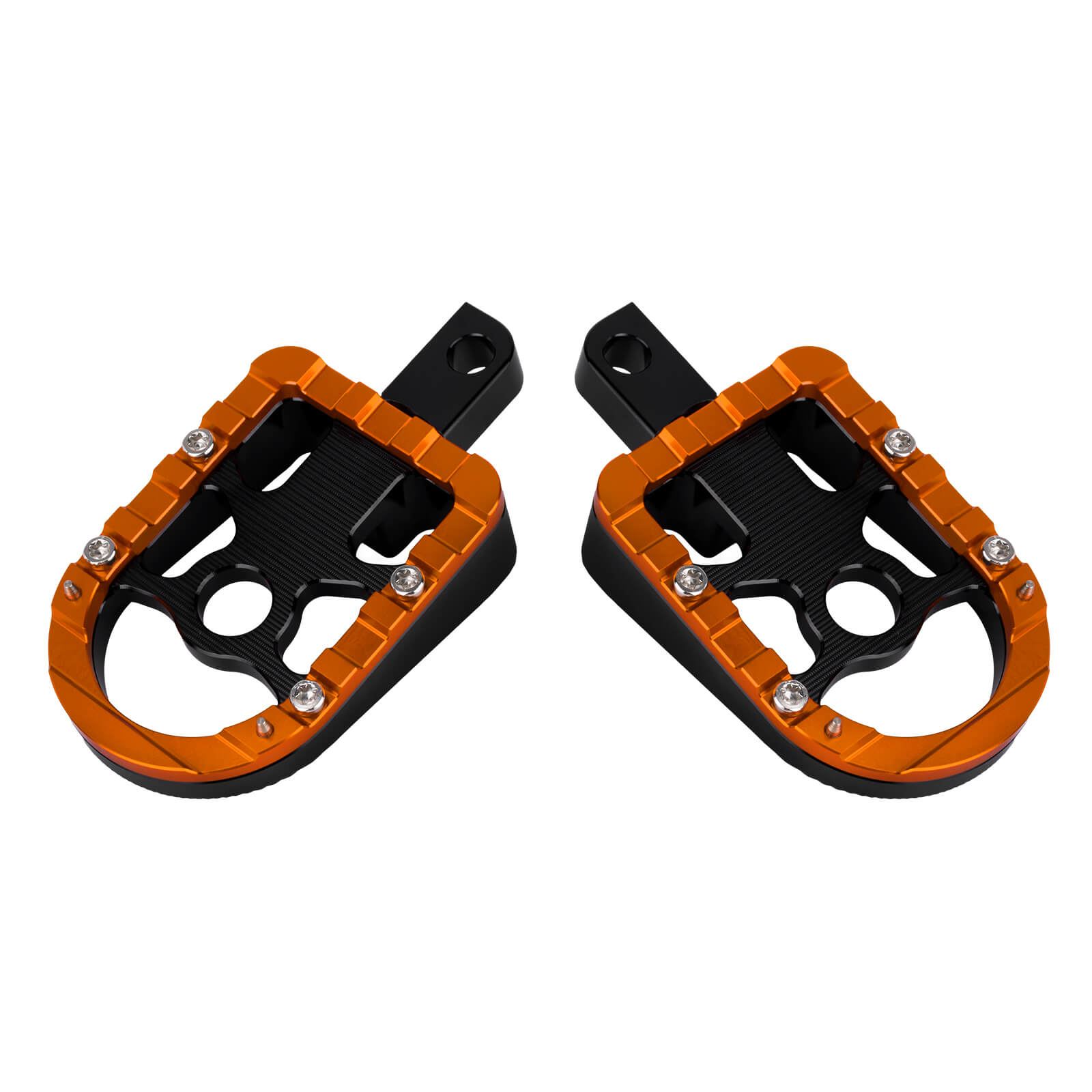 CNC Aluminum Passenger Footpegs for Harley Softail Touring - Orange | Mactions