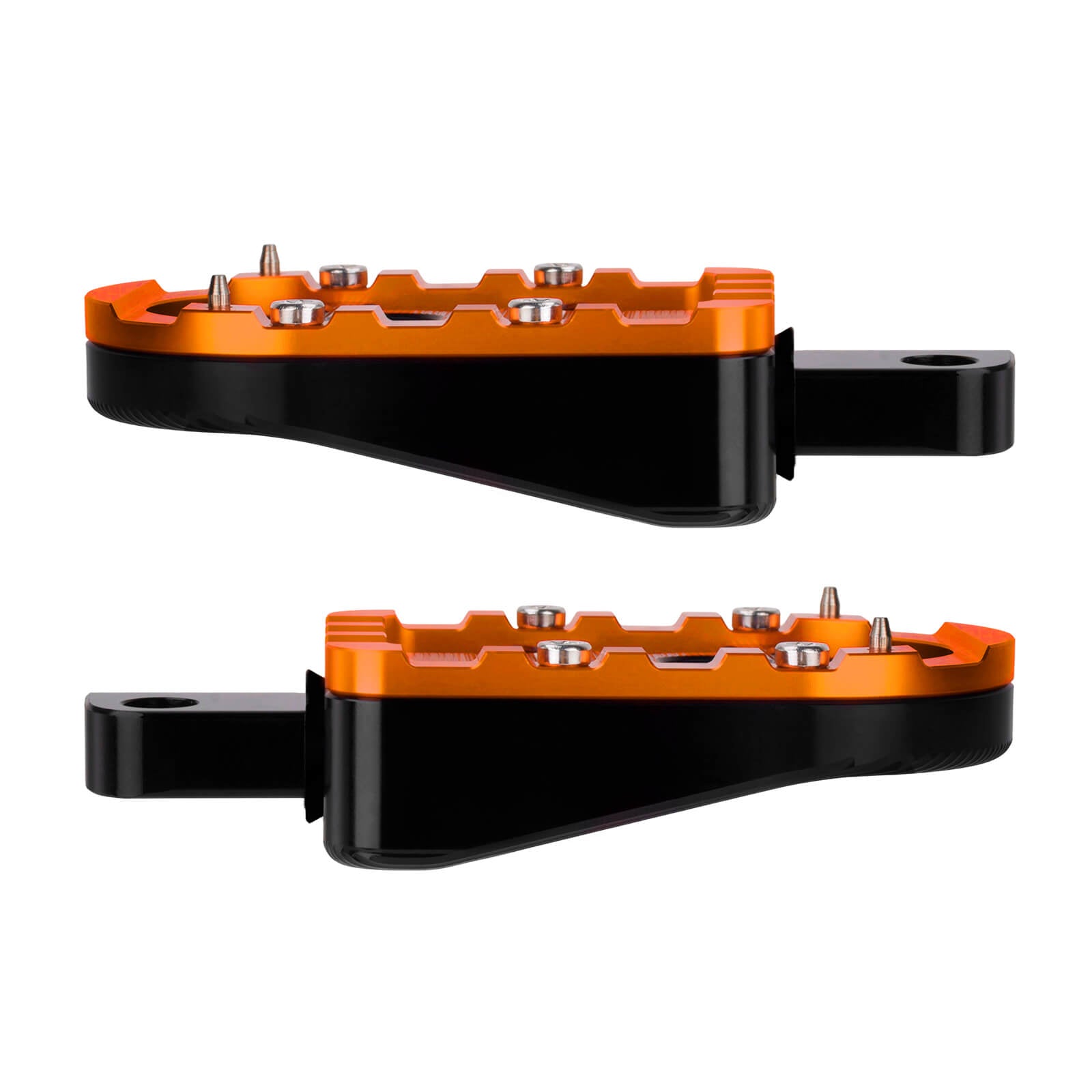 CNC Aluminum Passenger Footpegs for Harley Softail Touring - Orange | Mactions