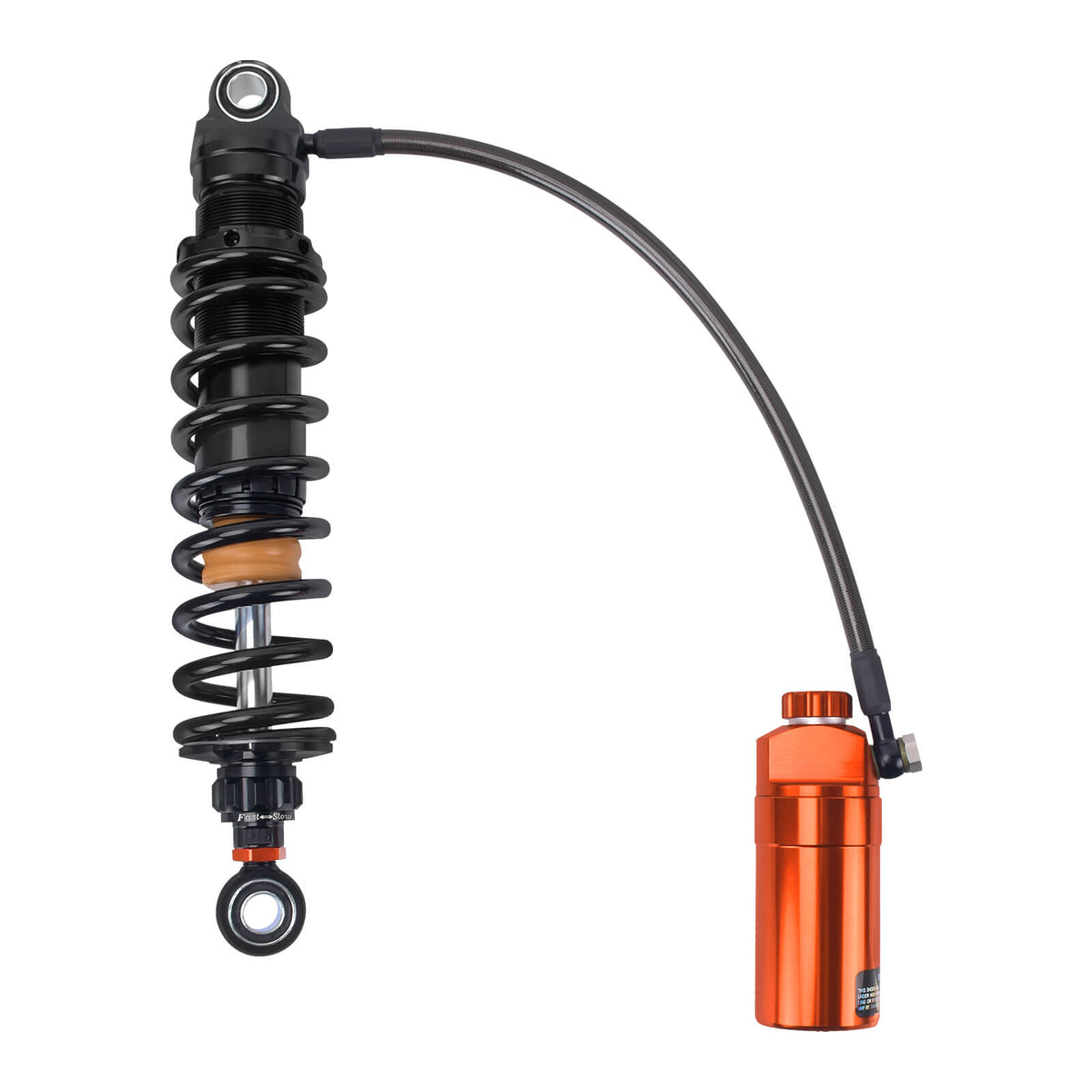 Motorcycle Rear Shocks Absorbers Suspension Orange Remote Reservoirs For Harley Touring '14-'26